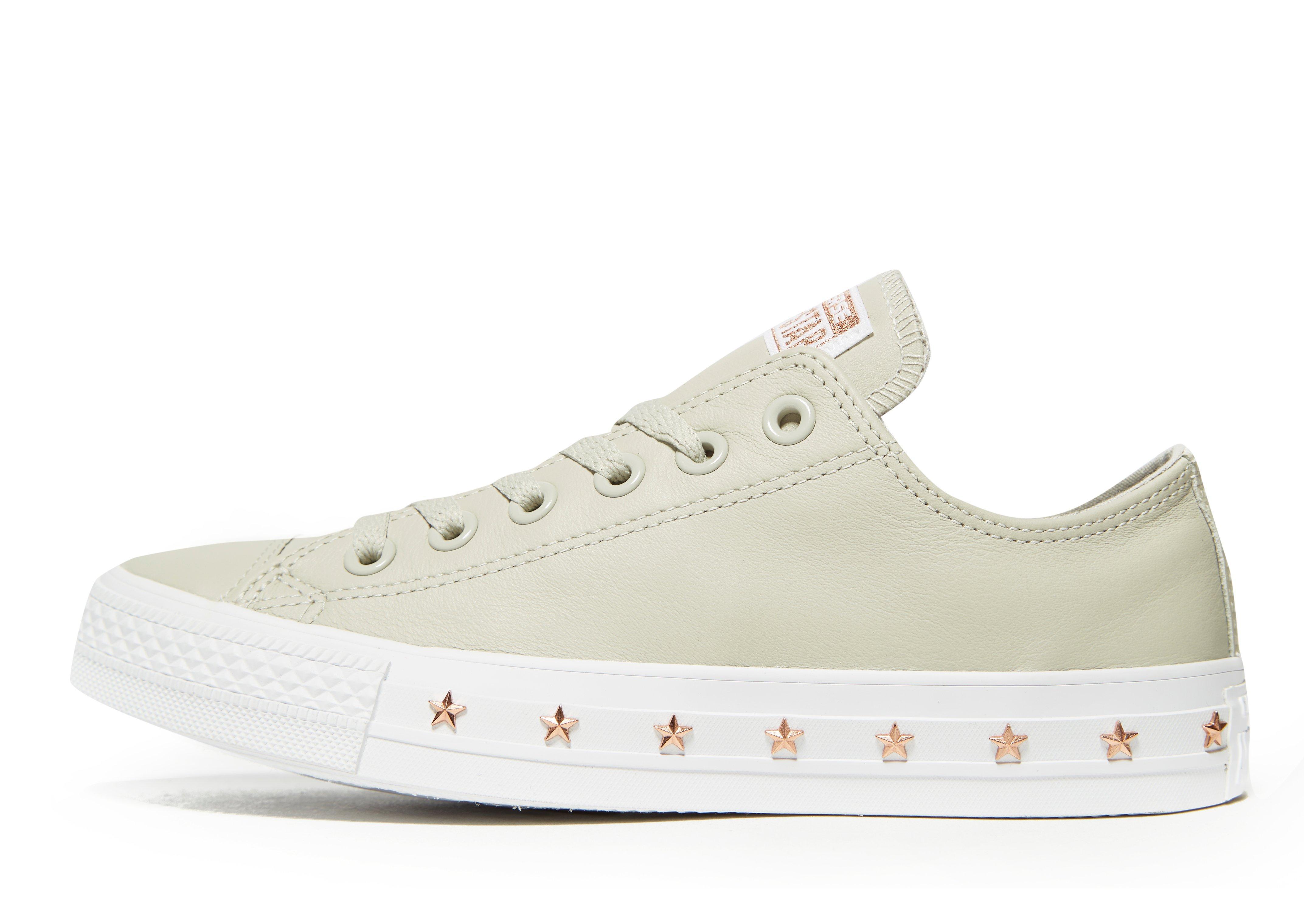 converse black all star peached canvas ox trainers