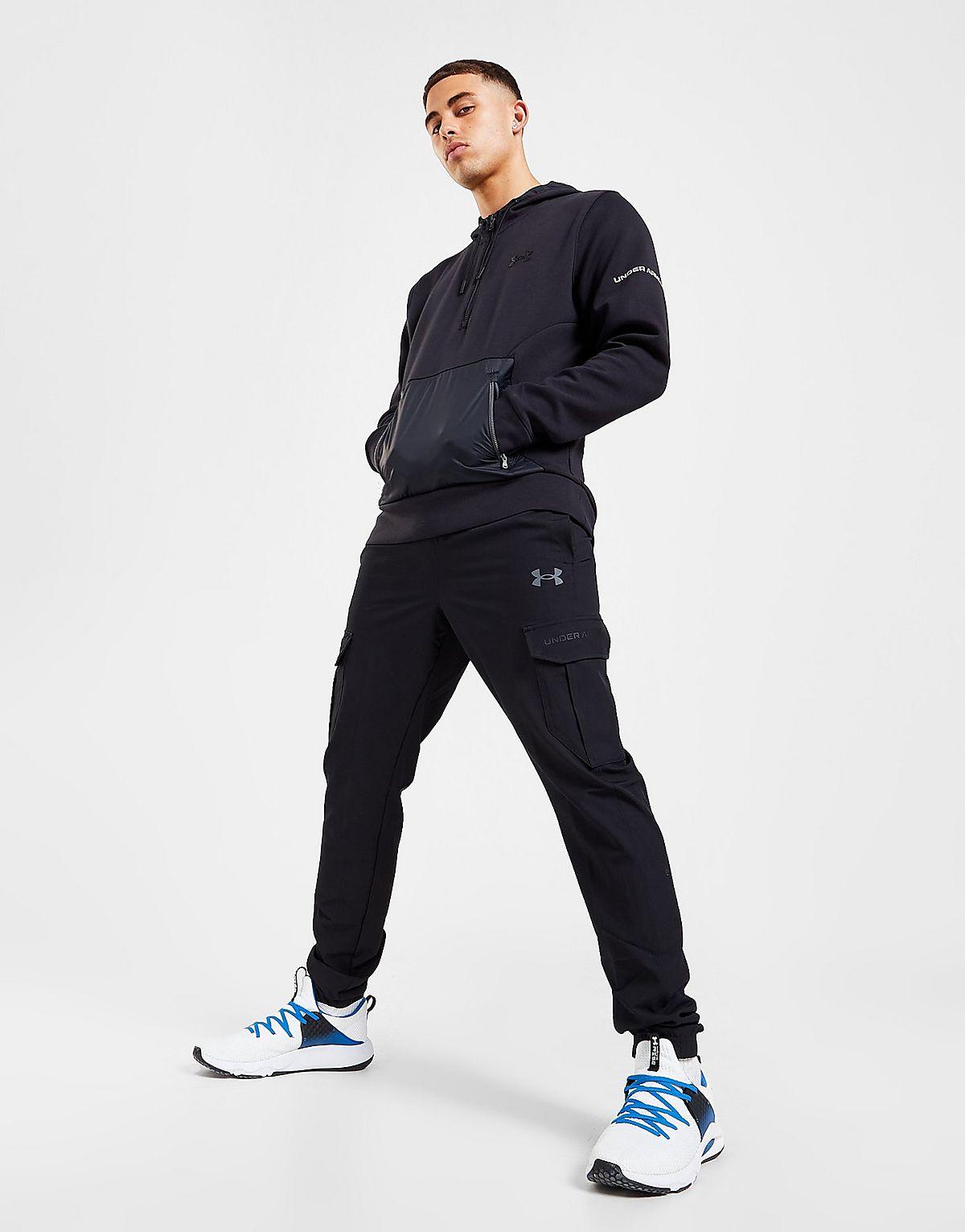 Under Armour Woven Wordmark Cargo Track Pants in Blue for Men