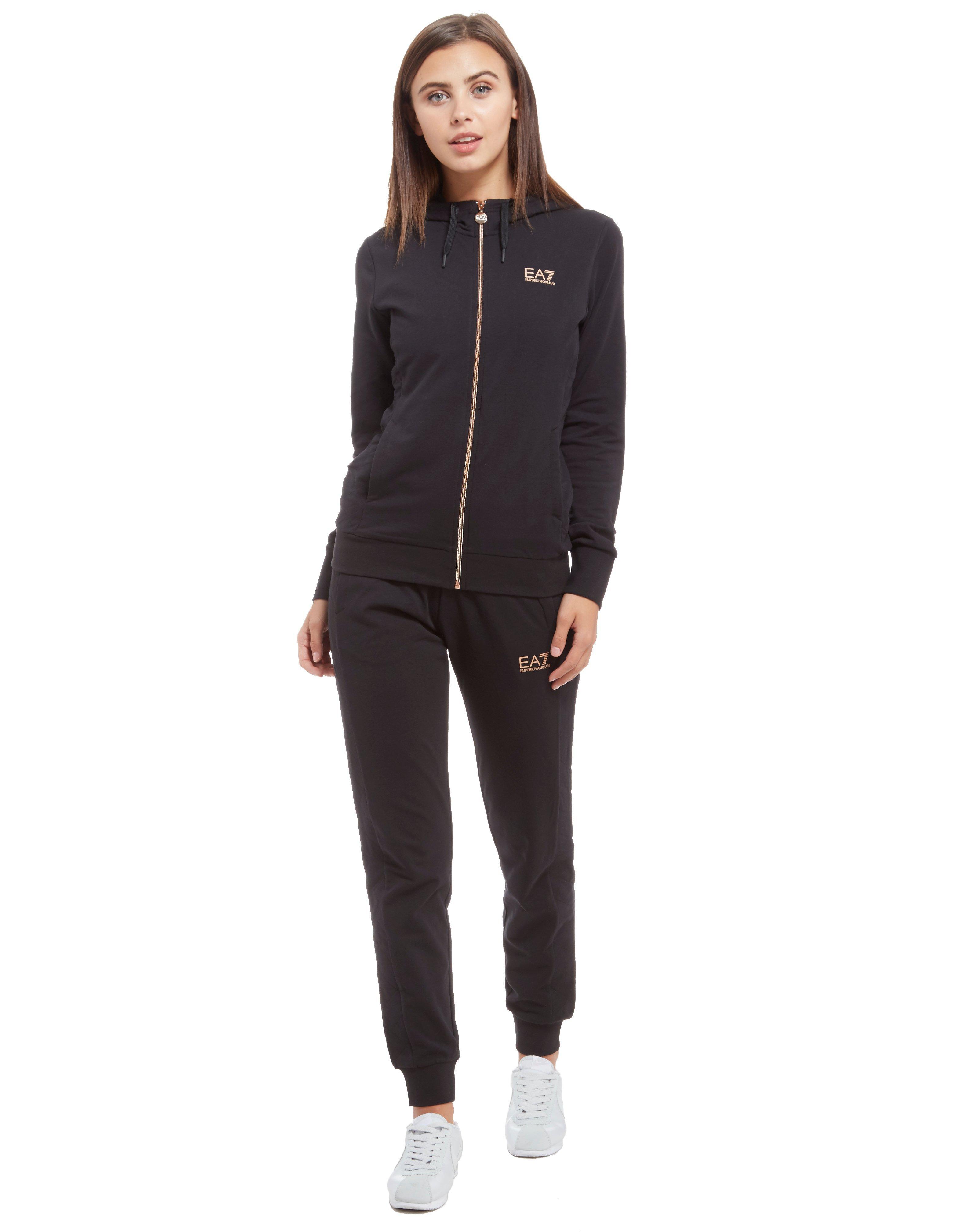ea7 black and gold tracksuit