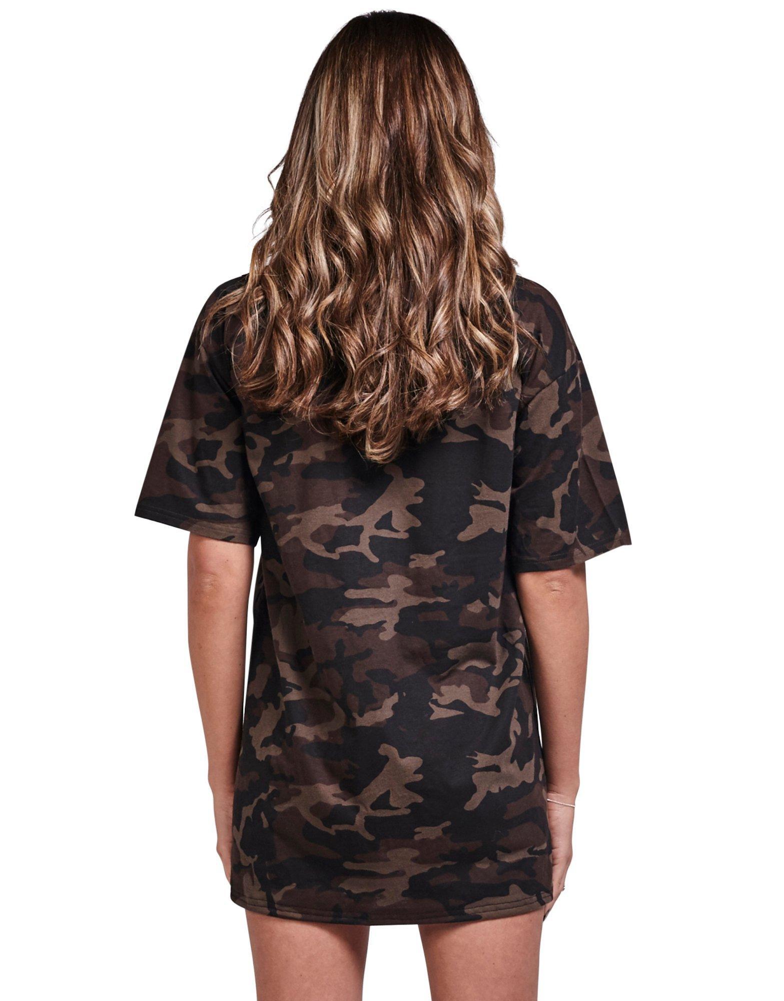 womens camo t shirt dress