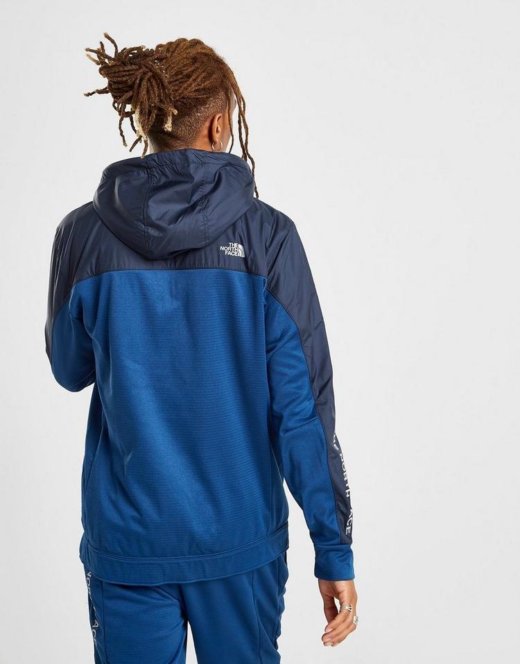 the north face train n logo full zip woven hoodie