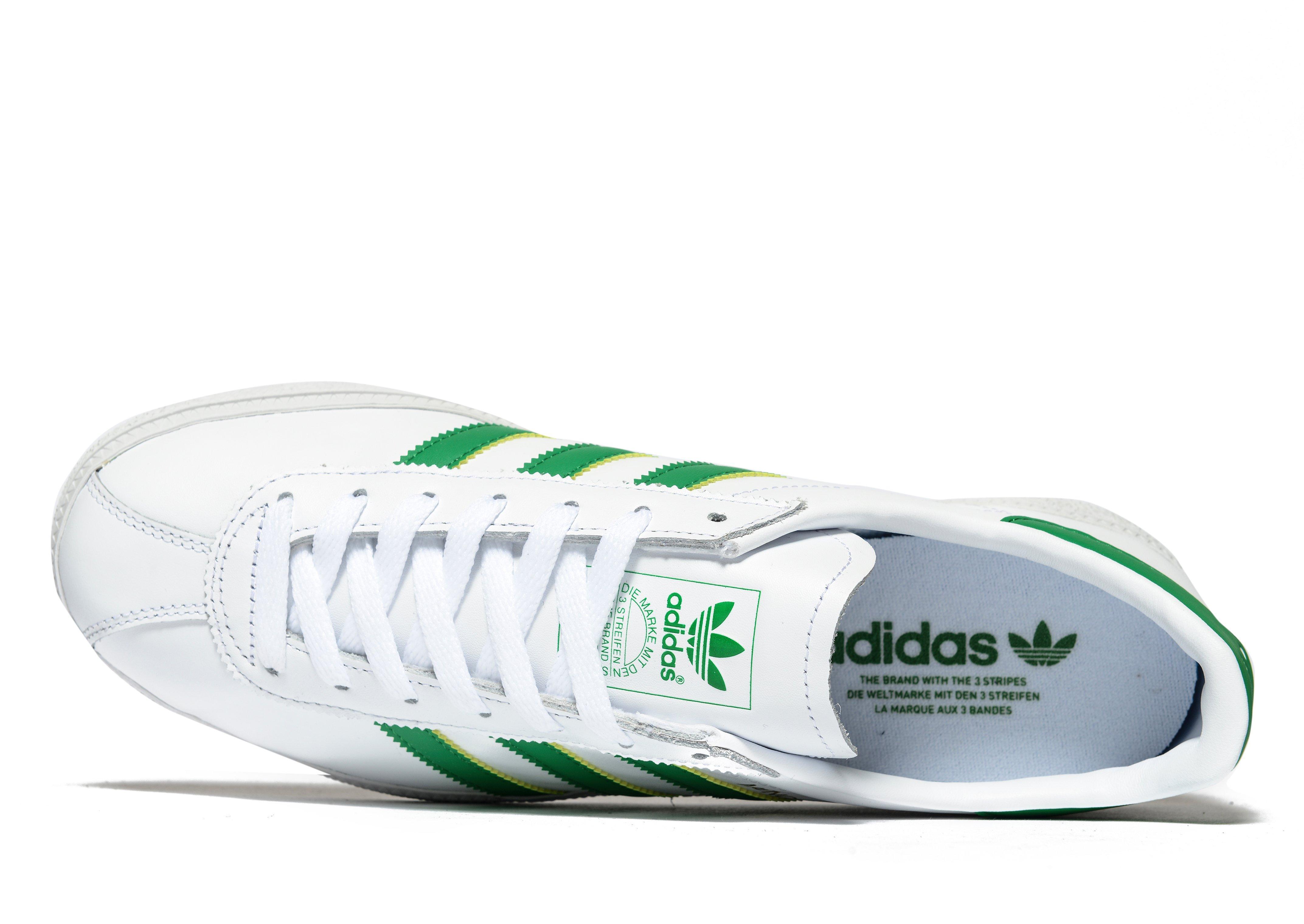 adidas white green stripes