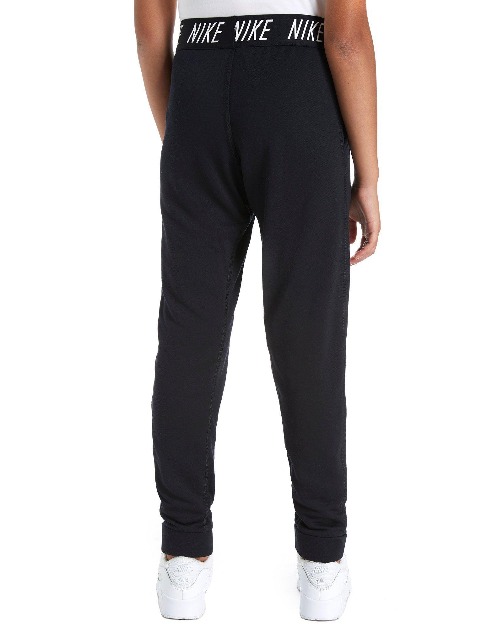 black nike tracksuit bottoms junior