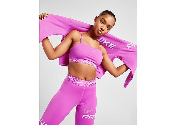 Nike Training Graphic Bandeau Sports Bra in Pink