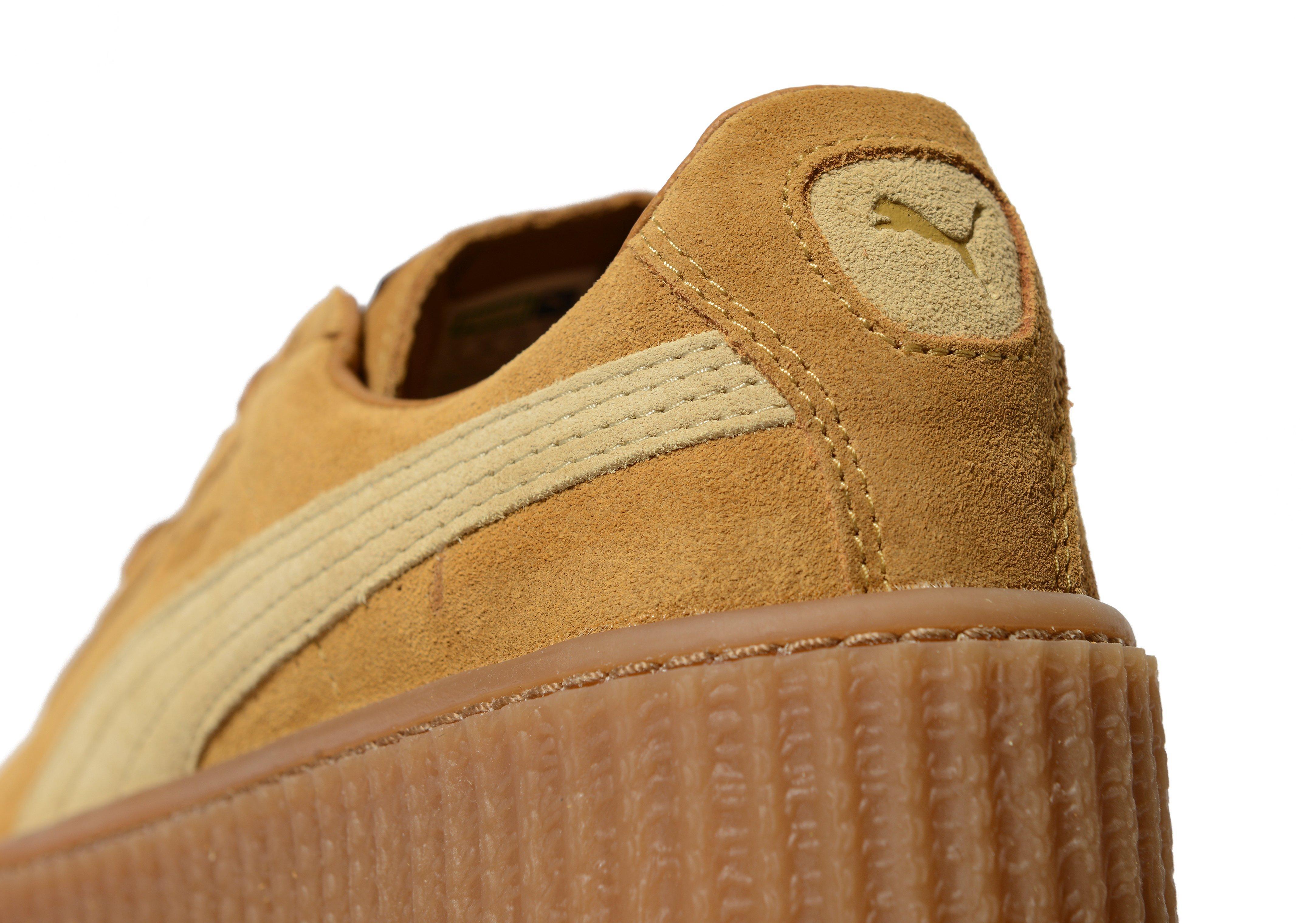 PUMA Suede Fenty Cleated Creepers in Brown Lyst