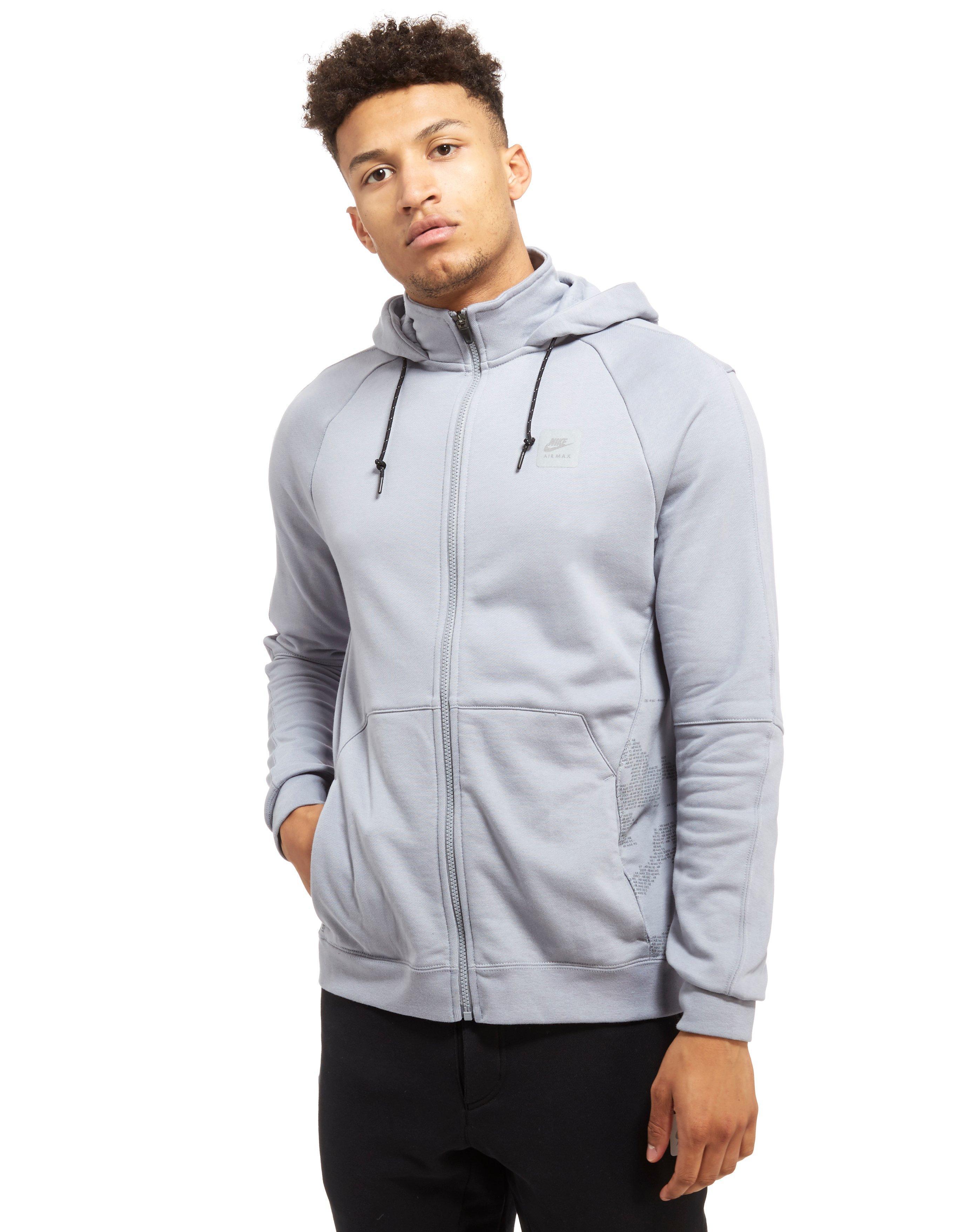 nike air max full zip hoodie grey