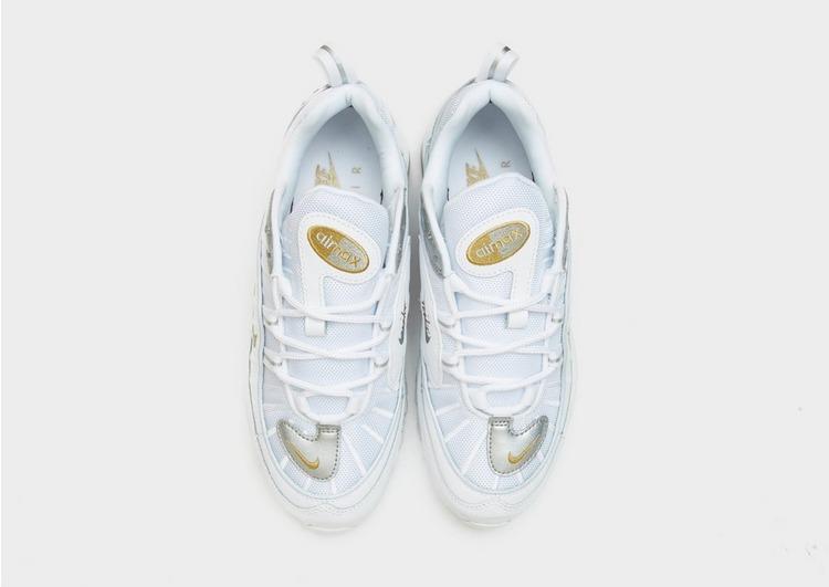 Nike Synthetic Air Max 98 In White Gold Silver Metallic Lyst Nike Synthetic Air Max 98 In White Gold Silver Metallic Lyst