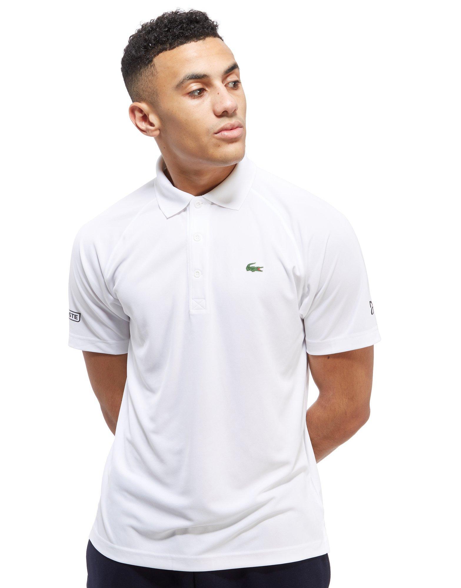 Lyst Lacoste Novak Plain Polo Shirt in White for Men