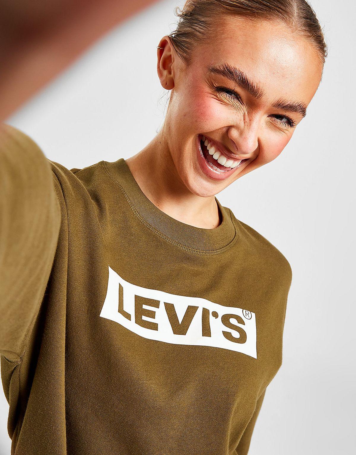 Levi's Levi's Boxtab Crew Sweatshirt in Brown | Lyst UK