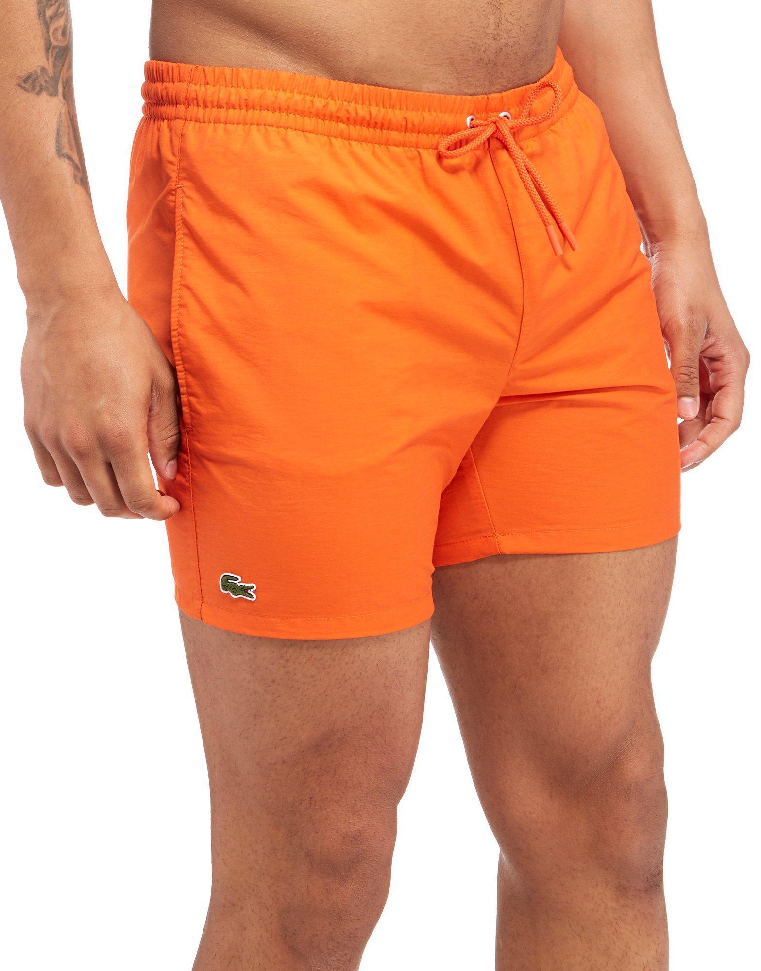 Lacoste Cotton Swim Shorts in Orange 