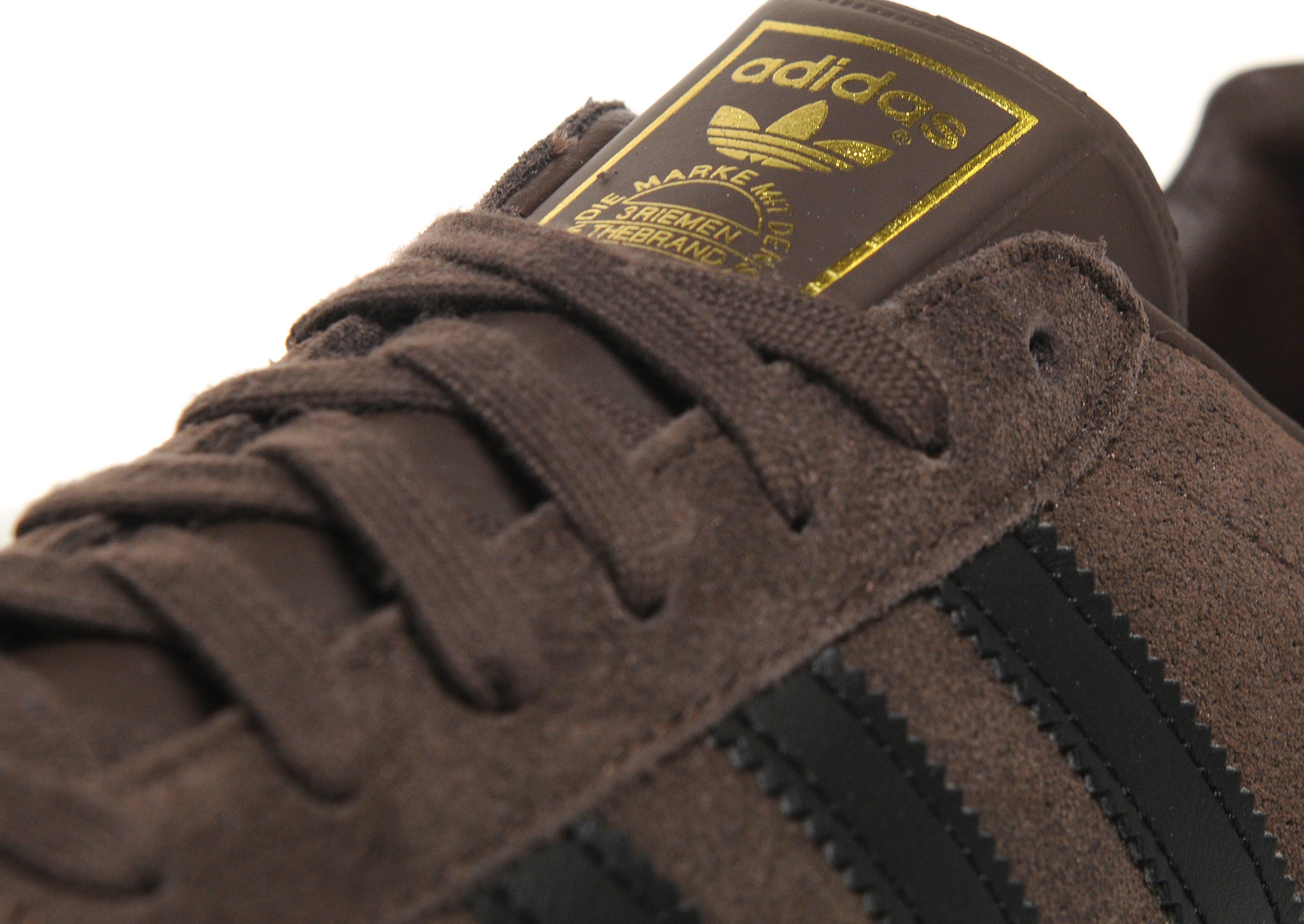 adidas Originals Leather Bamba in Brown 