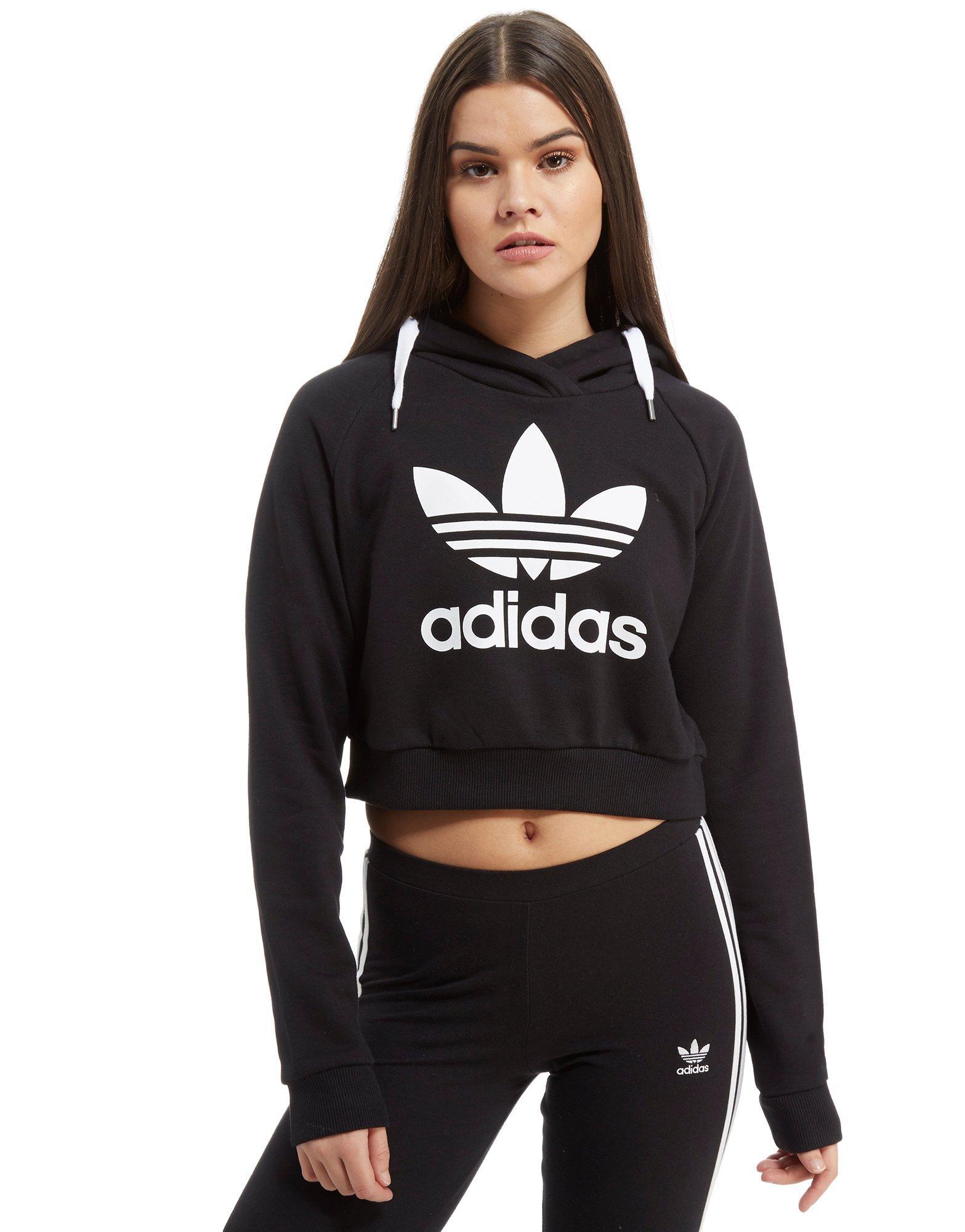 girls adidas cropped hoodie