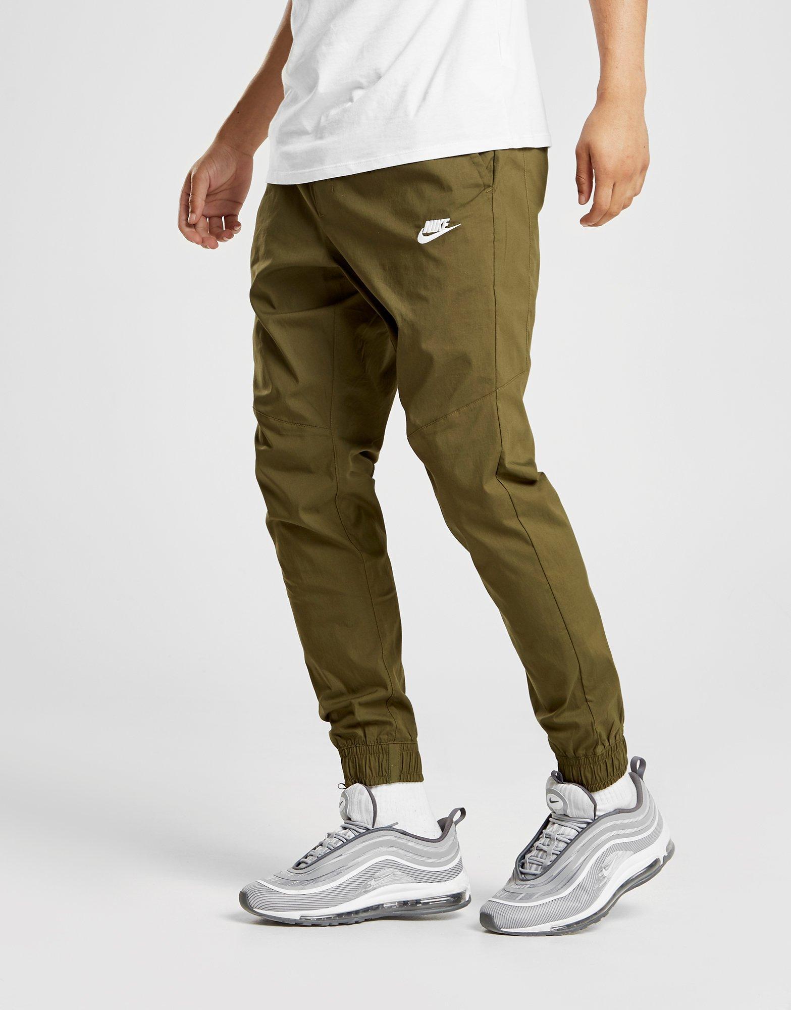 nike army green pants 
