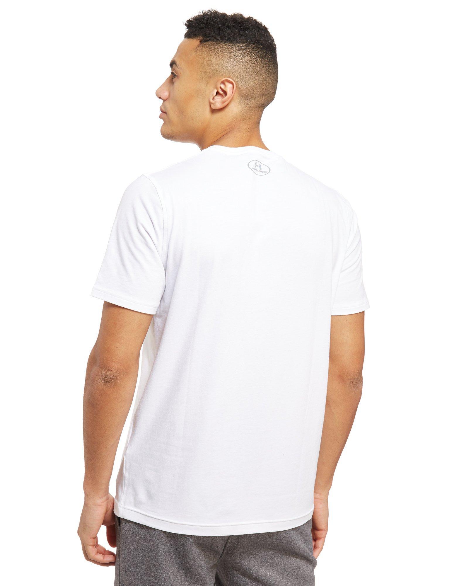 Lyst Under Armour Sportstyle Logo Tshirt in White for Men