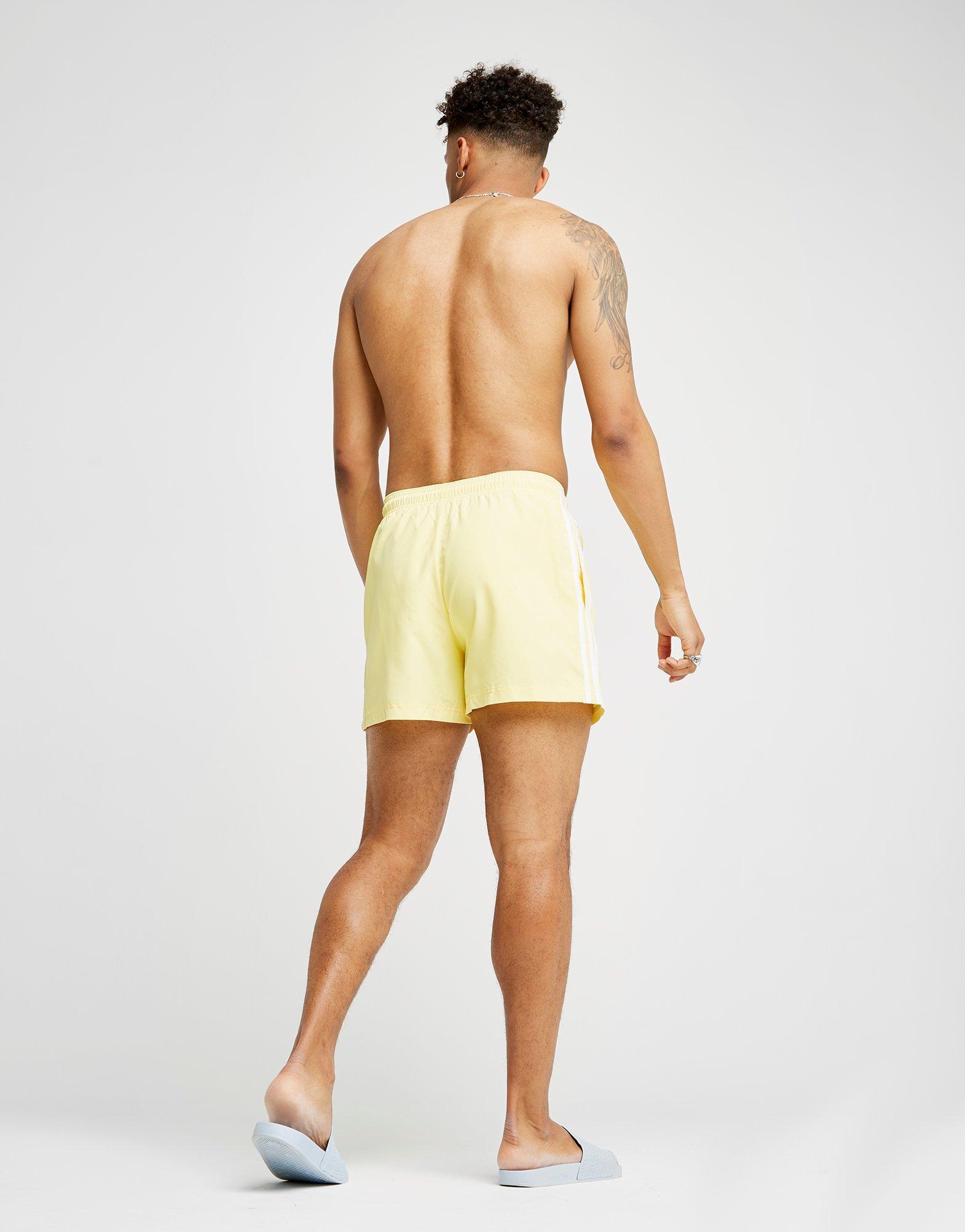 adidas yellow swim shorts