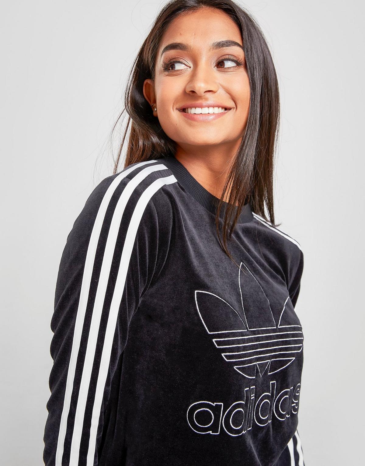 adidas long sleeve velour jersey