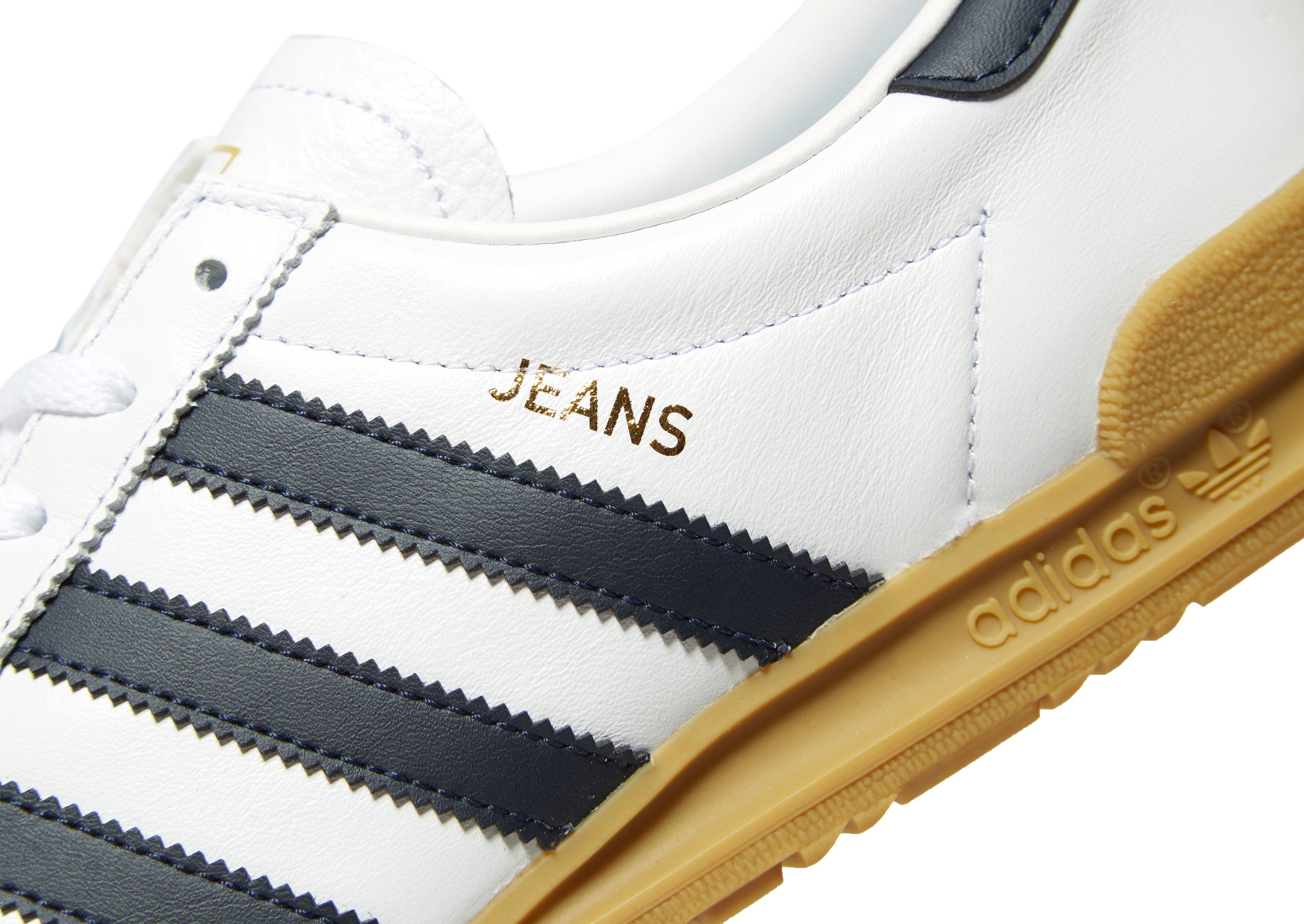 adidas jeans white leather