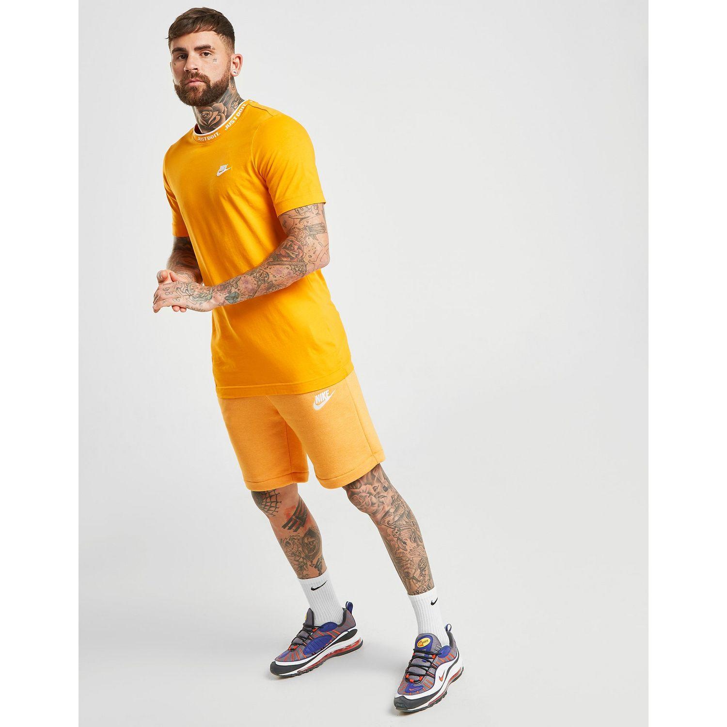 nike just do it shorts orange