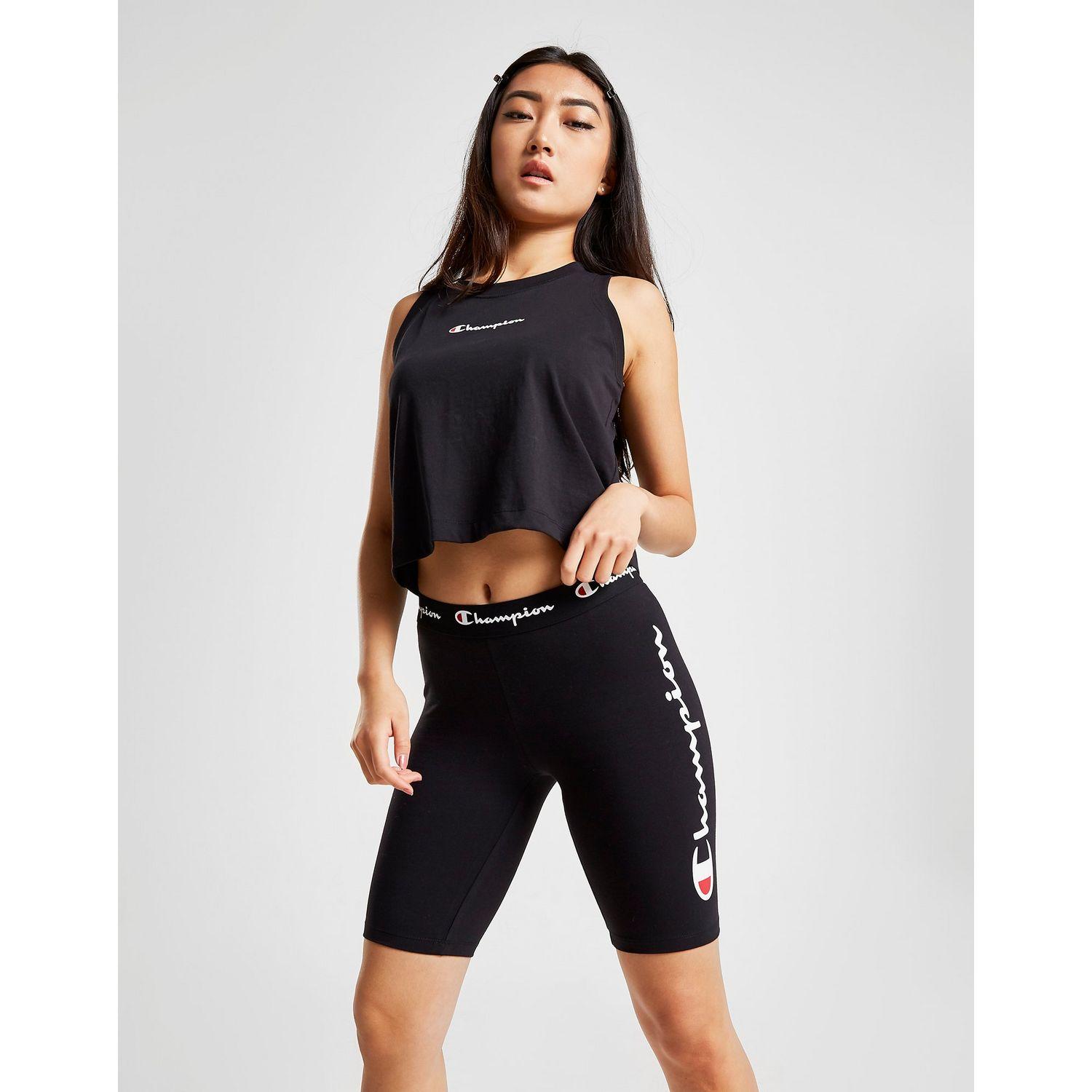 champion black biker shorts