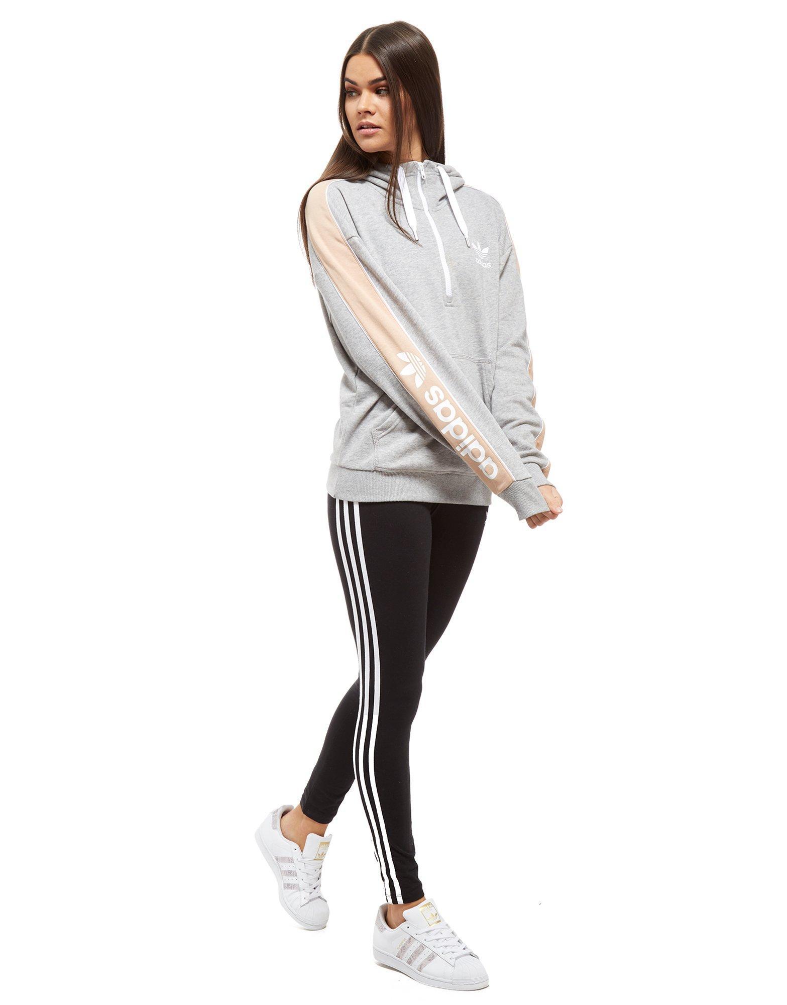 adidas originals linear 1 2 zip hoodie