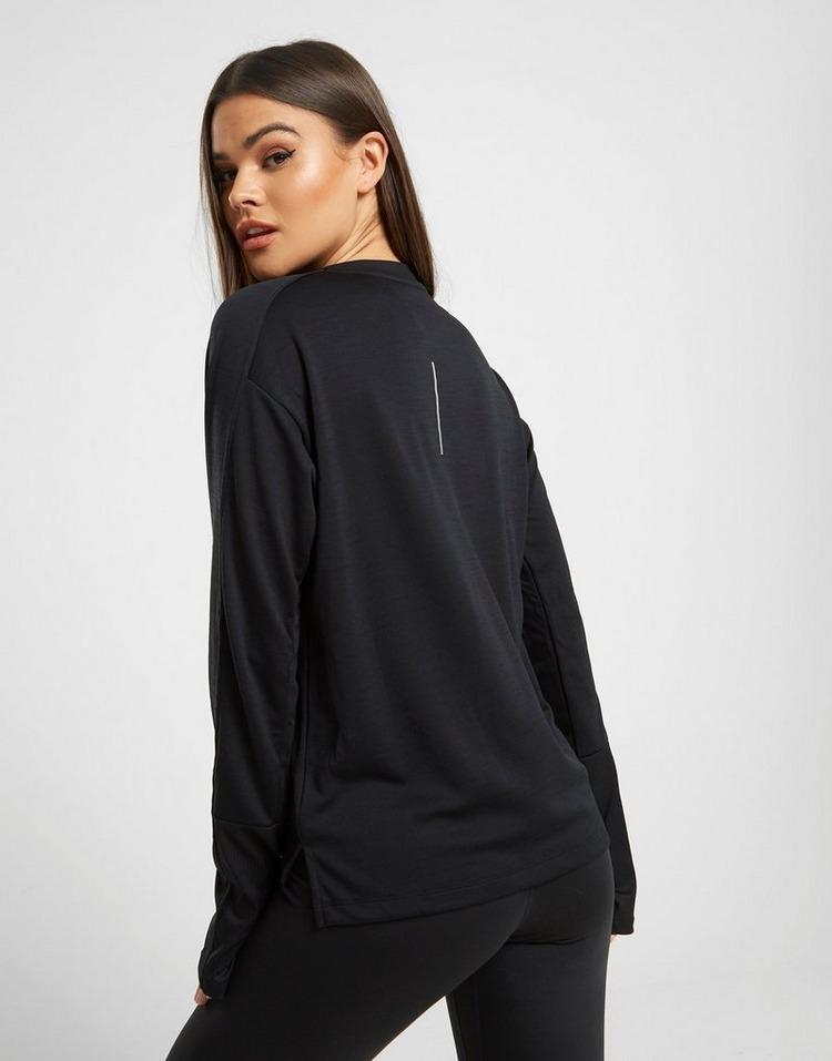 Nike Synthetic Running Pacer Crew Top in Black/Silver (Black) - Lyst