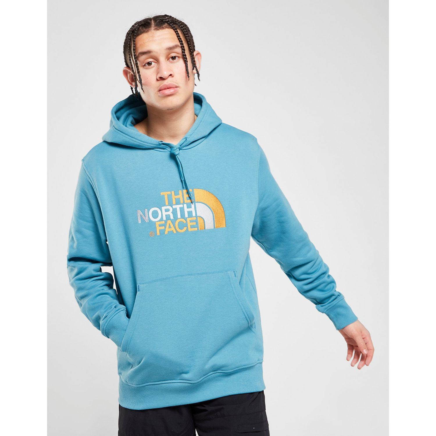 north face drew peak hoodie blue