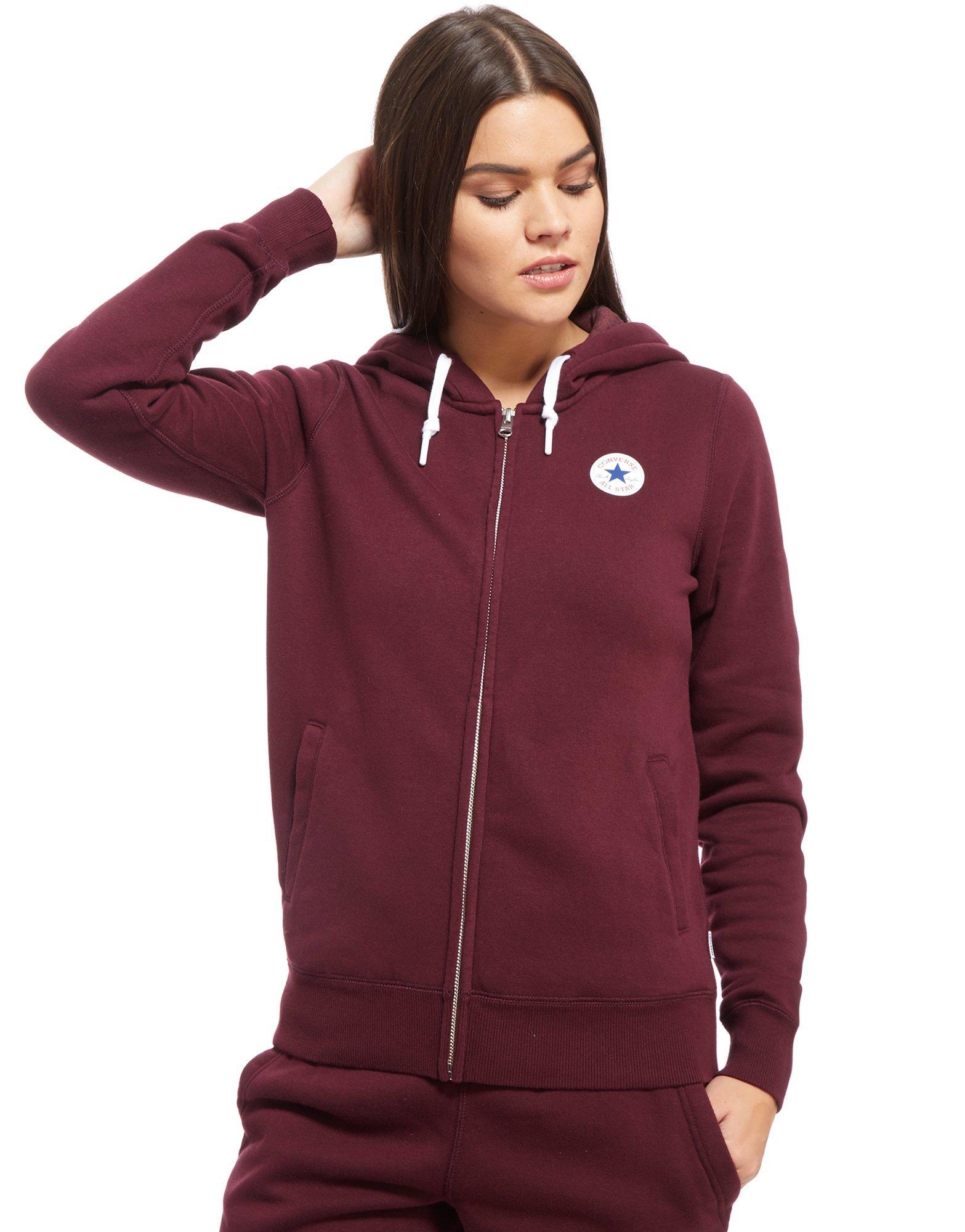 burgundy converse hoodie