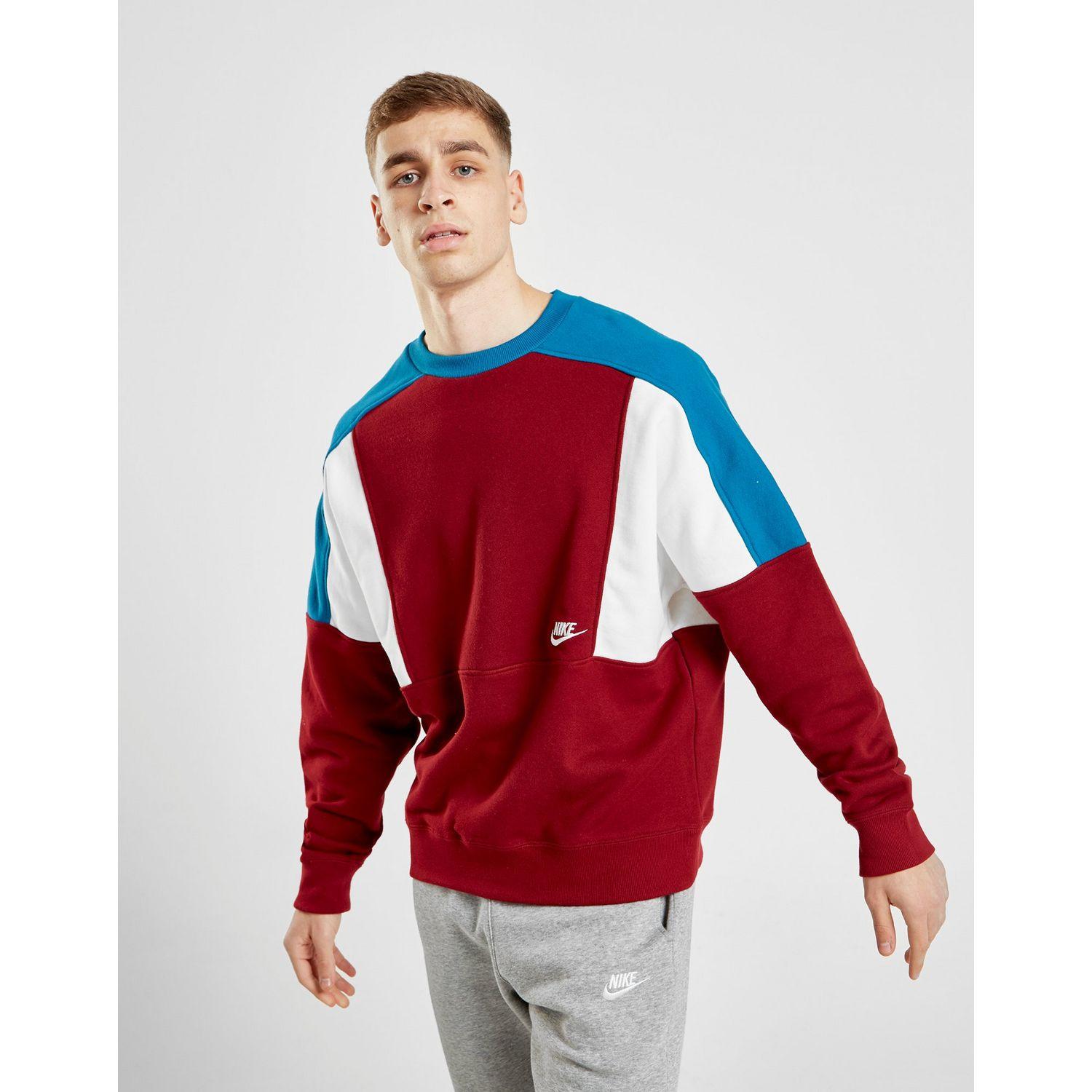 red white and blue nike sweatshirt