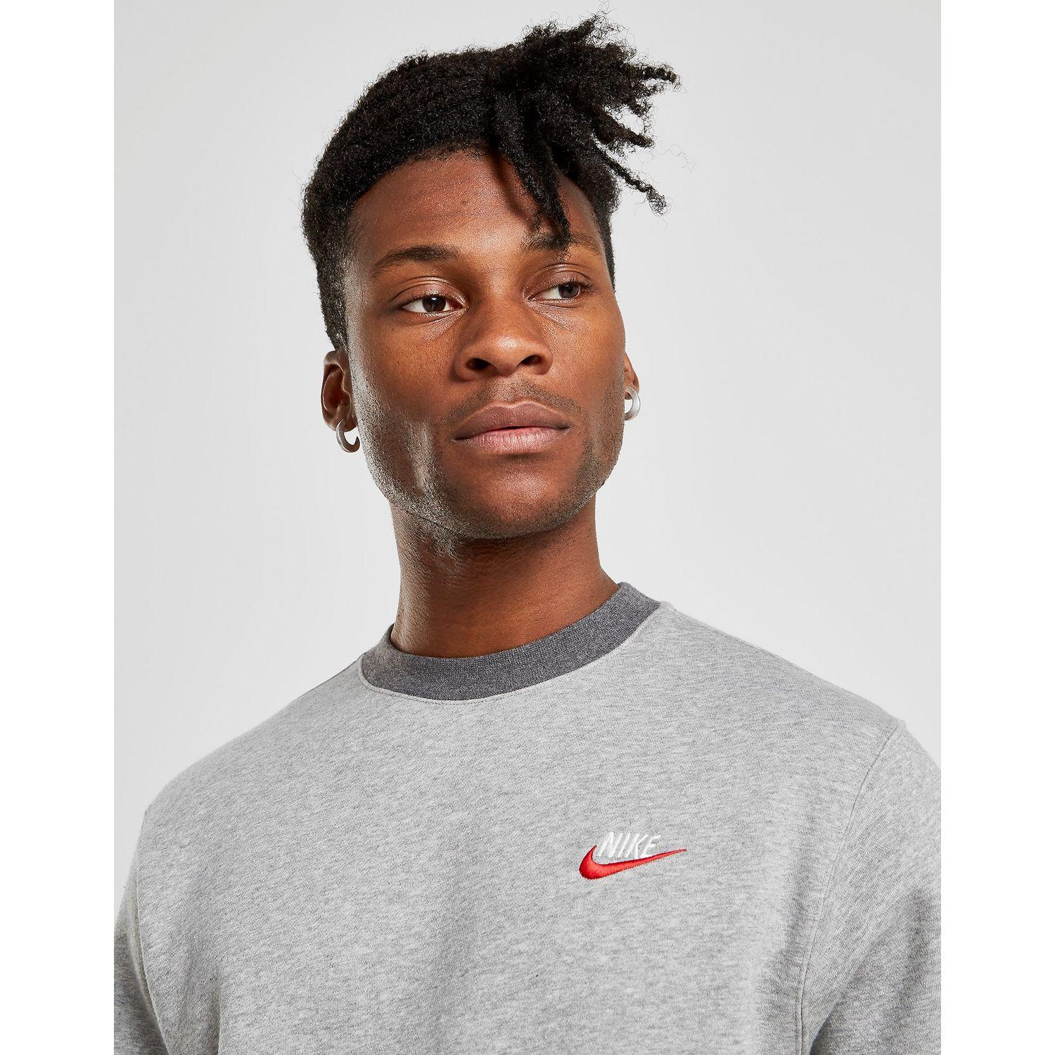 nike foundation crew sweatshirt grey