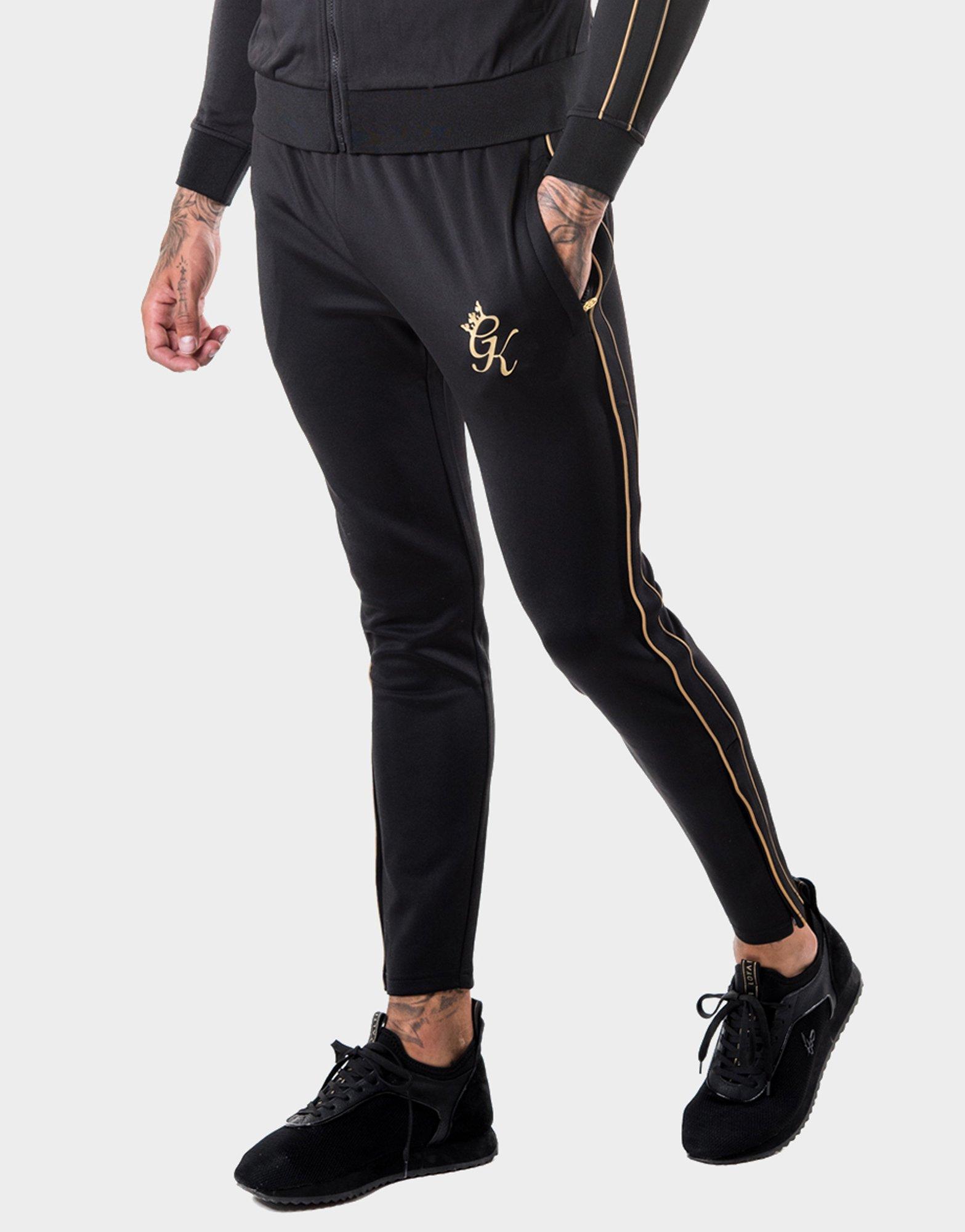 gym king tracksuit black and gold