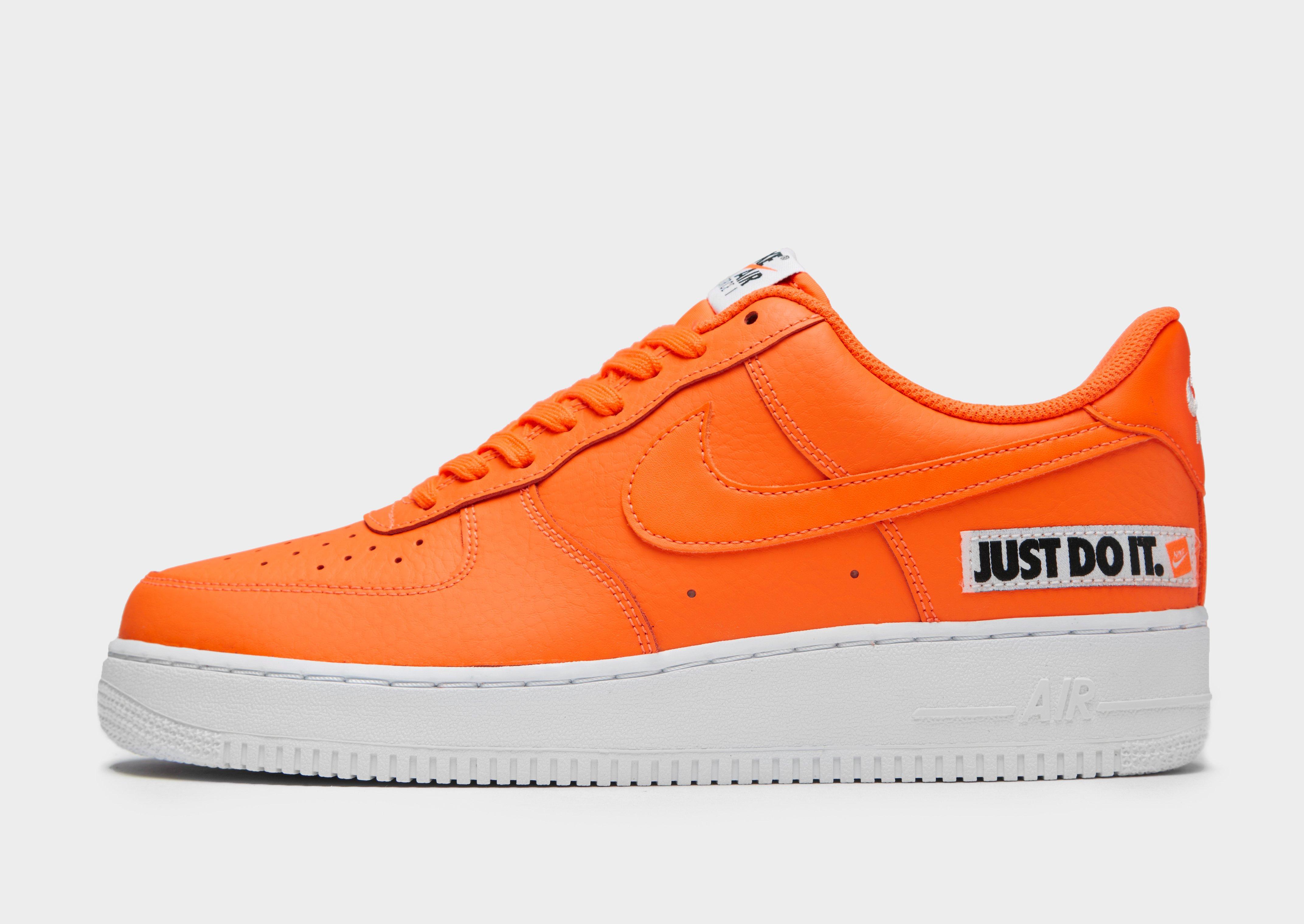 Nike Air Force 1 '07 Lv8 Jdi Leather Men's Shoe in Orange/White (Orange)  for Men - Lyst