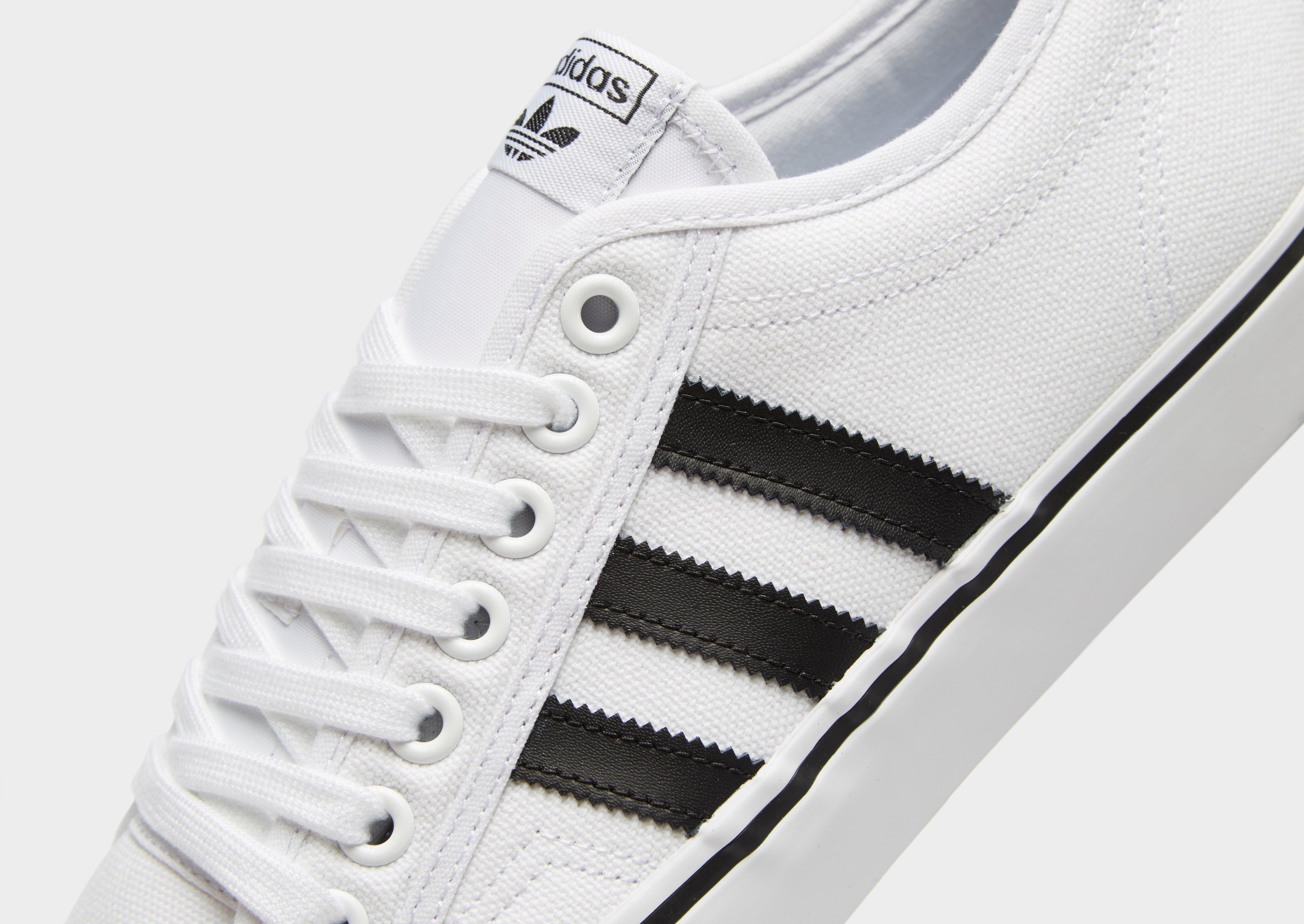 adidas Originals Canvas Rayado Lo in WhiteBlack (White) for adidas Originals Nizza Lo Herren | JD Sports