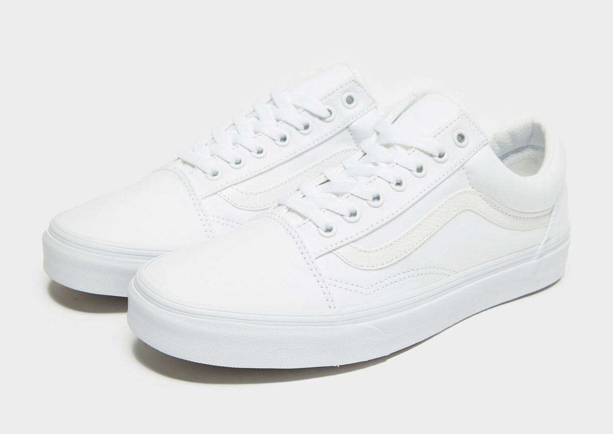 canvas old skool white vans
