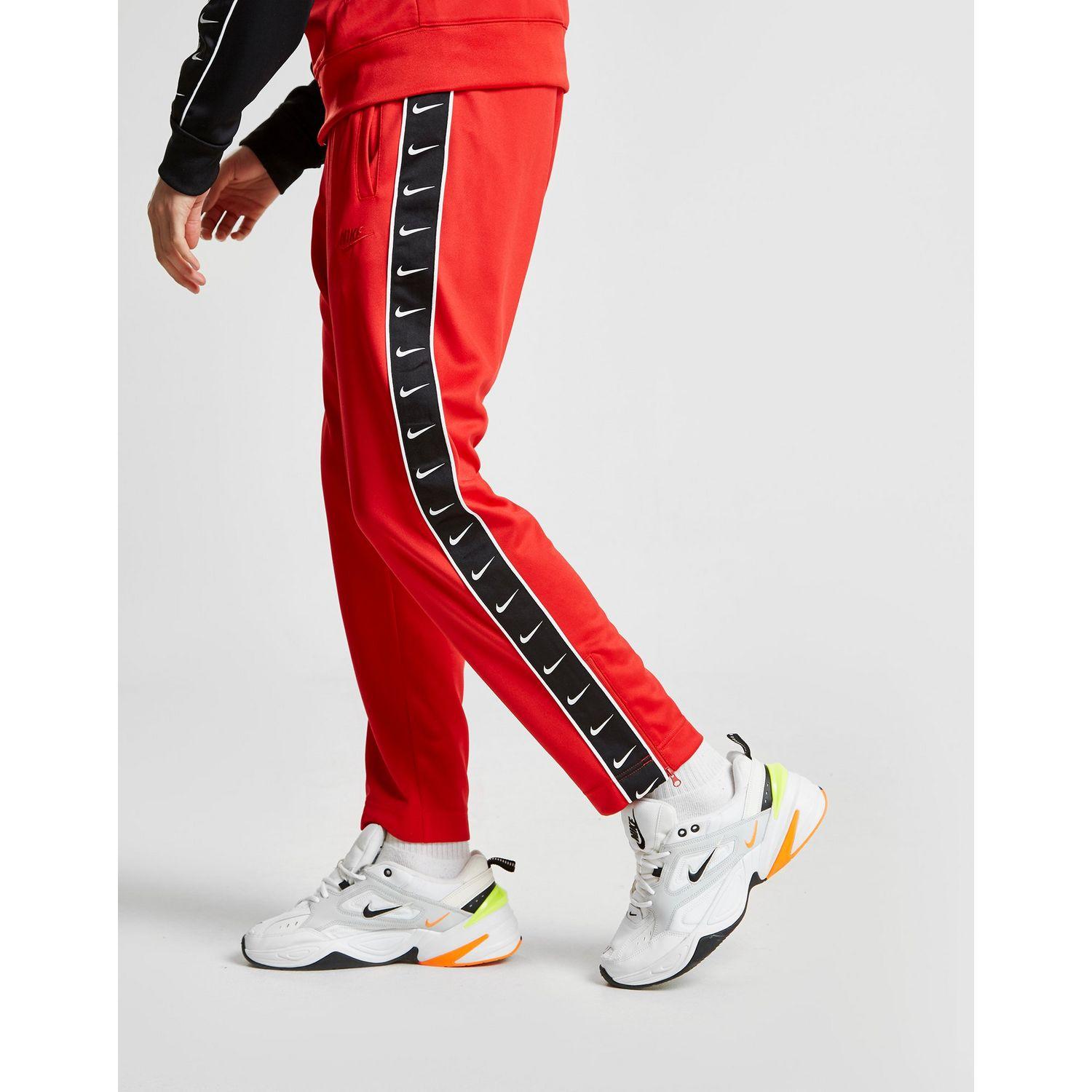 Nike Synthetic Tape Track Pants in Red/Black/White (Red) for Men - Lyst