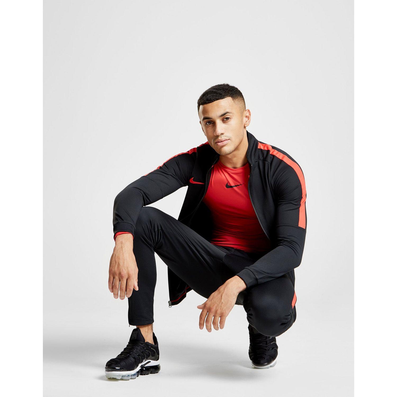 nike poly tracksuit red