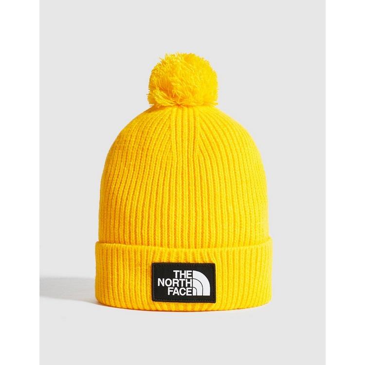 yellow north face beanie