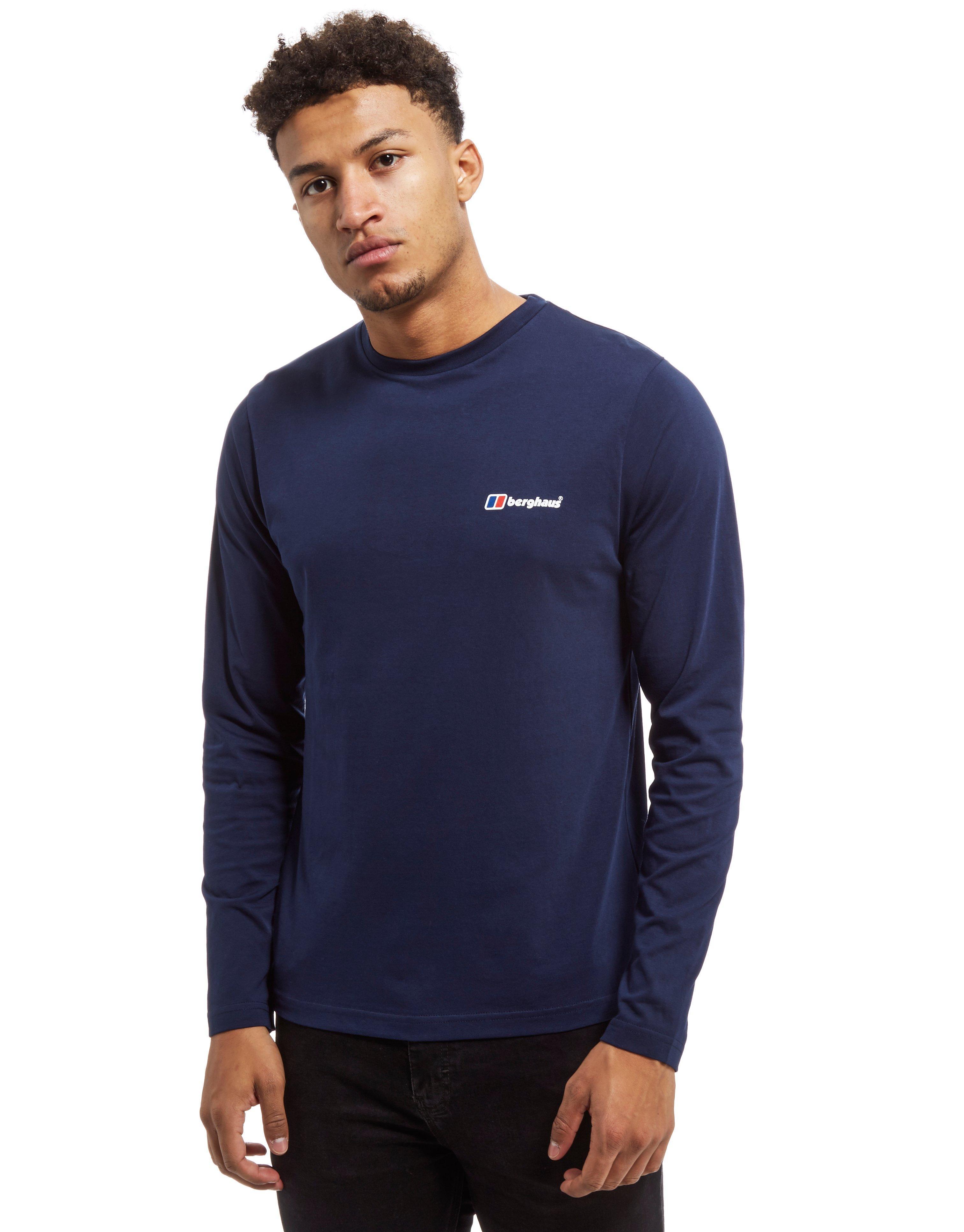 Berghaus Cotton Back Logo Long Sleeve T-shirt in Navy (Blue) for Men - Lyst