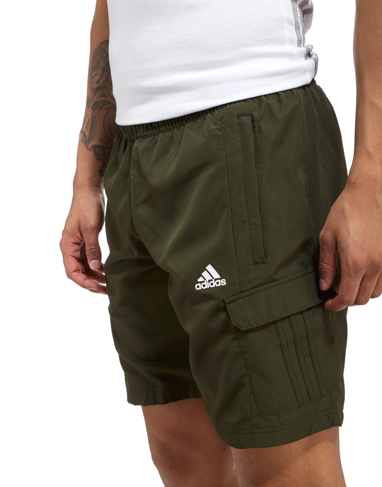 adidas olive green shorts