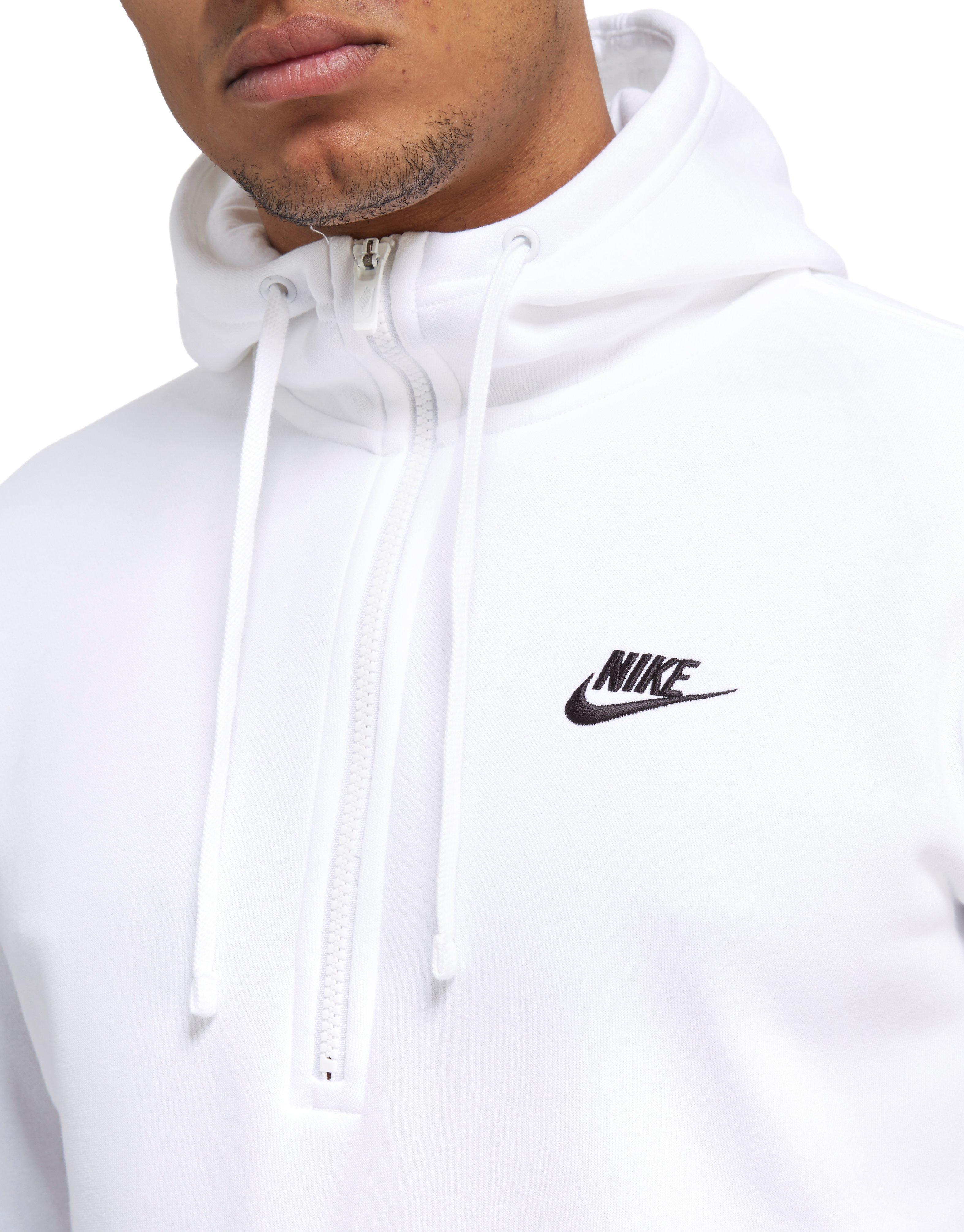 white nike hoodie zip up