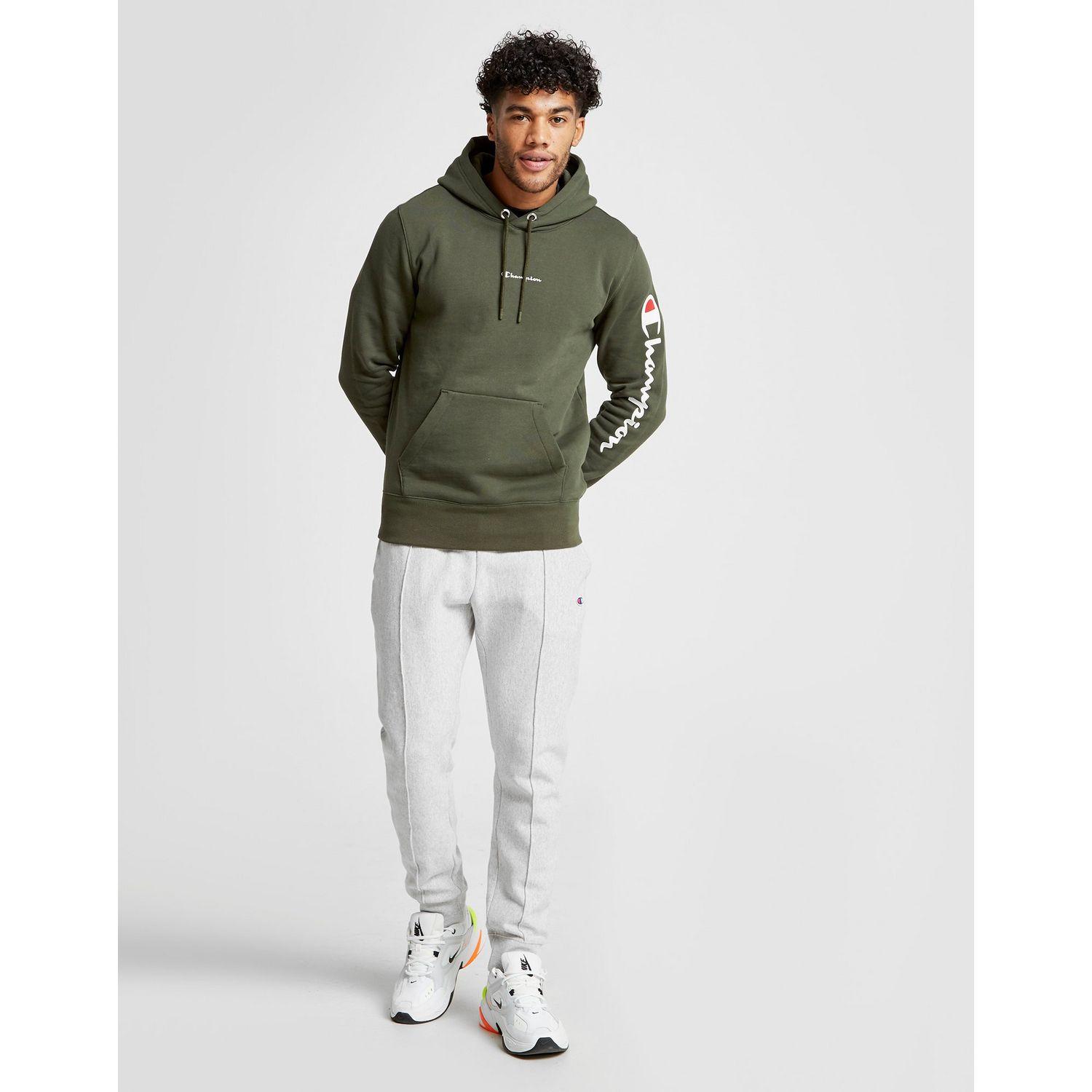 champion sleeve logo overhead hoodie