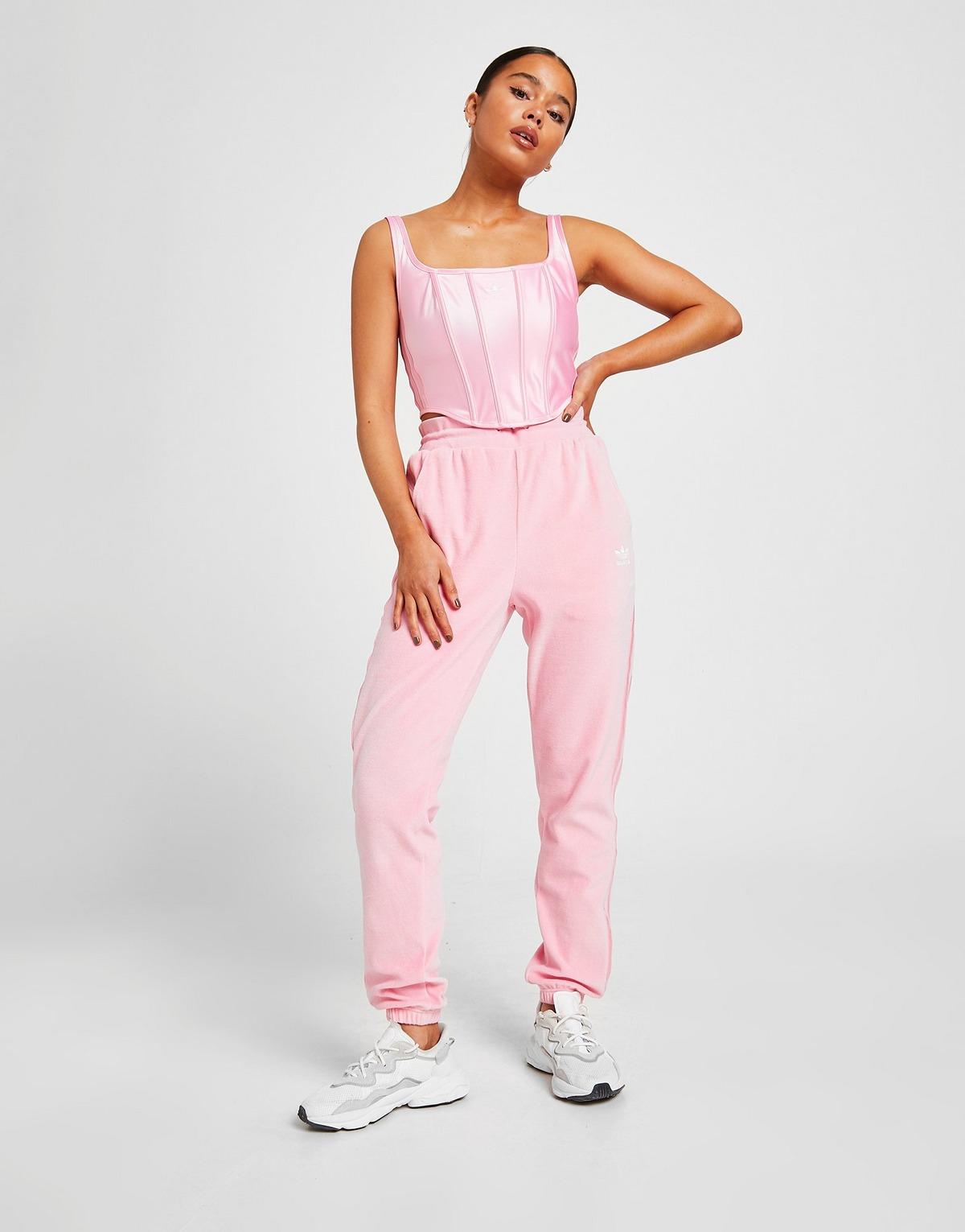 adidas Originals 3-stripes Satin Corset in Light Pink (Pink) - Lyst