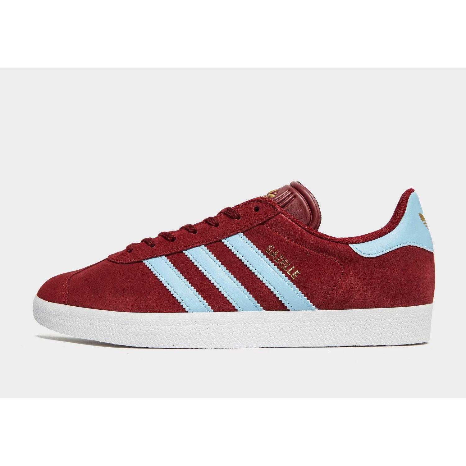 adidas gazelle mens burgundy and blue