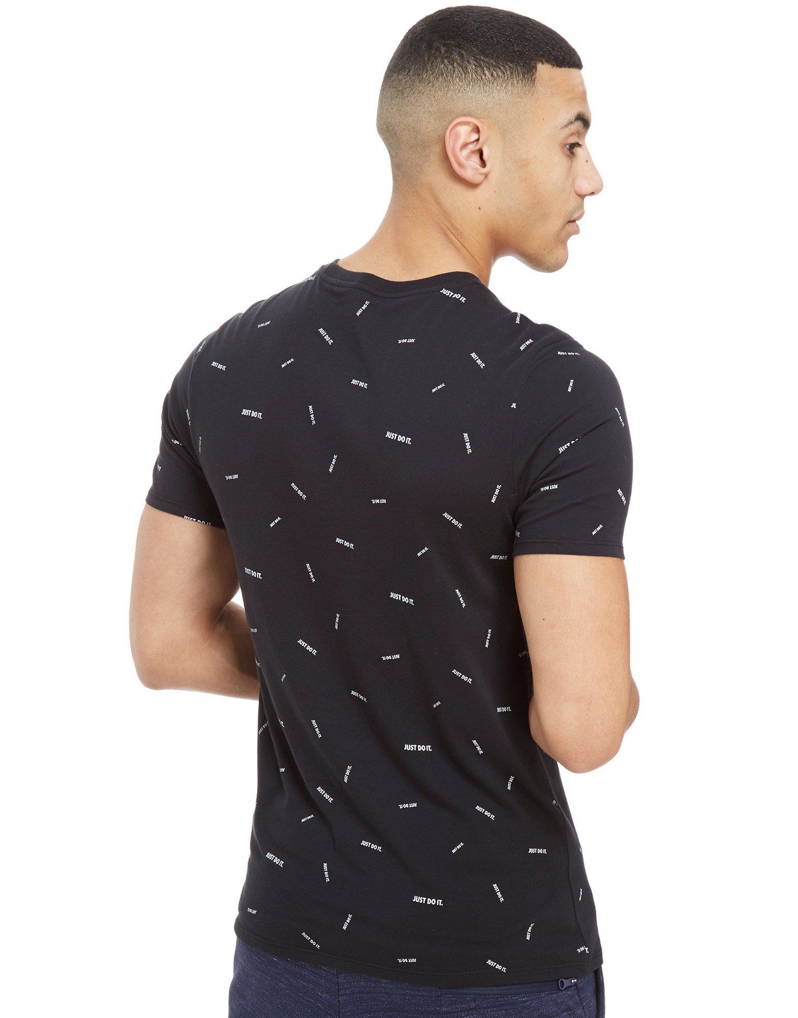 nike shirt with just do it all over