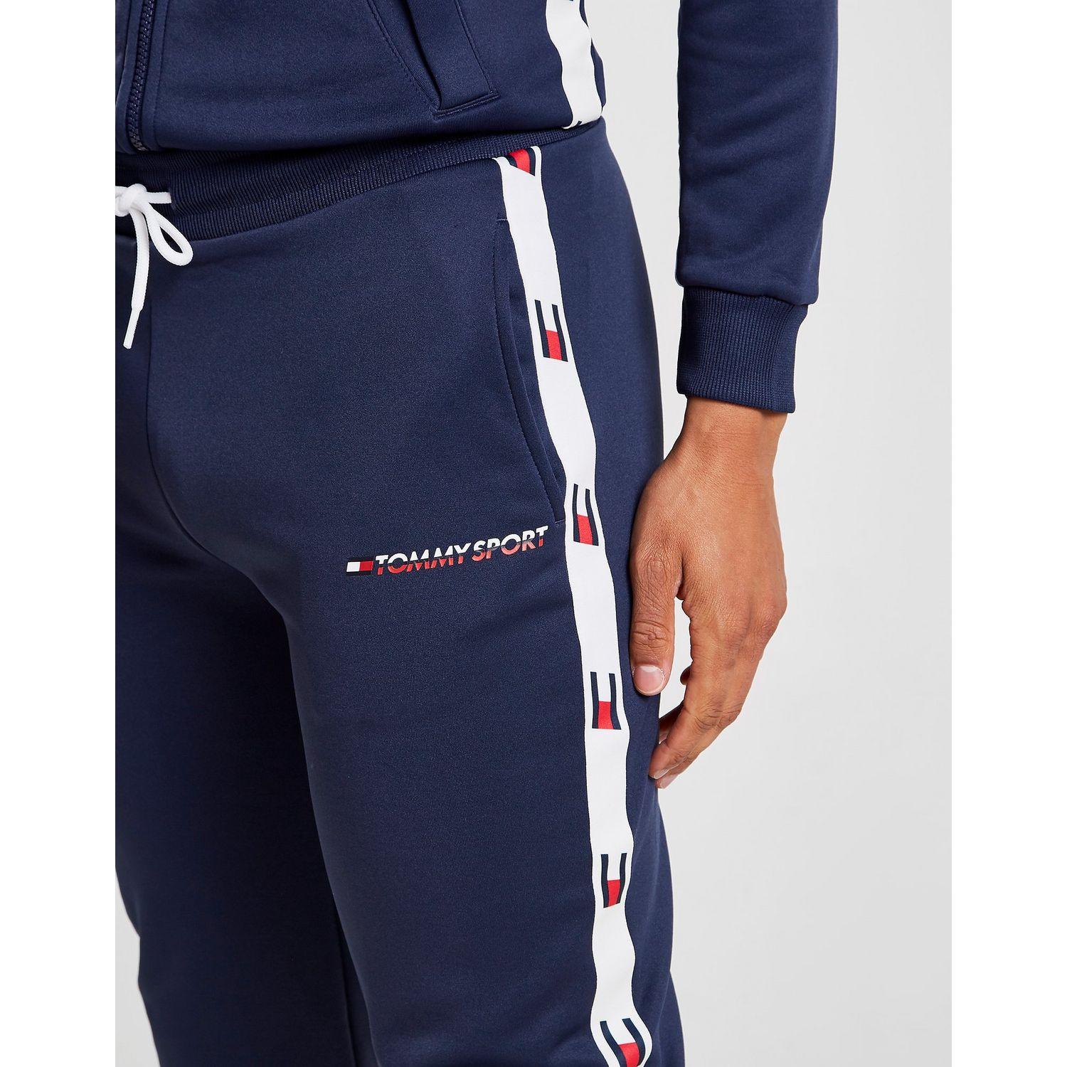 tommy hilfiger navy taped track pants