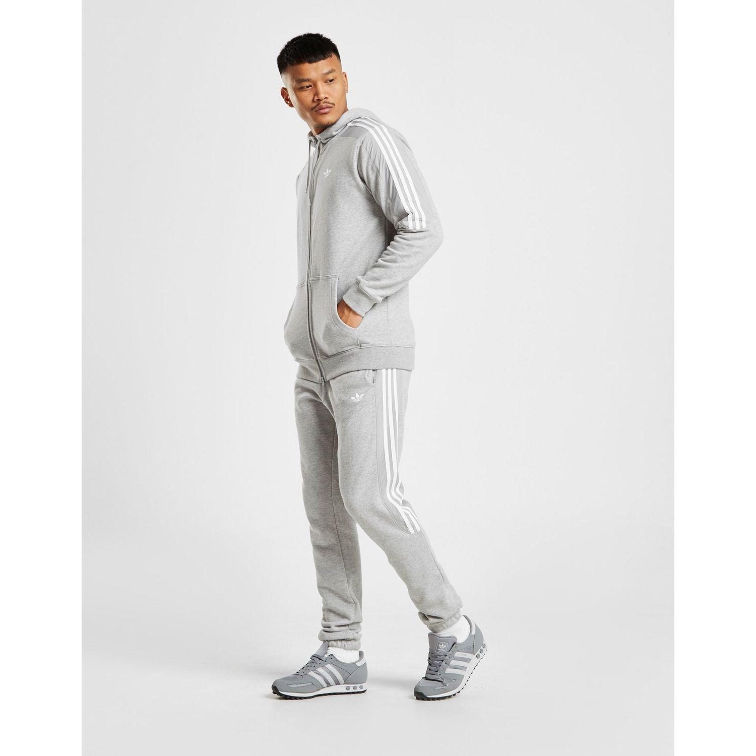 adidas Originals Cotton Radkin Joggers in Grey/White (Gray) for Men - Lyst
