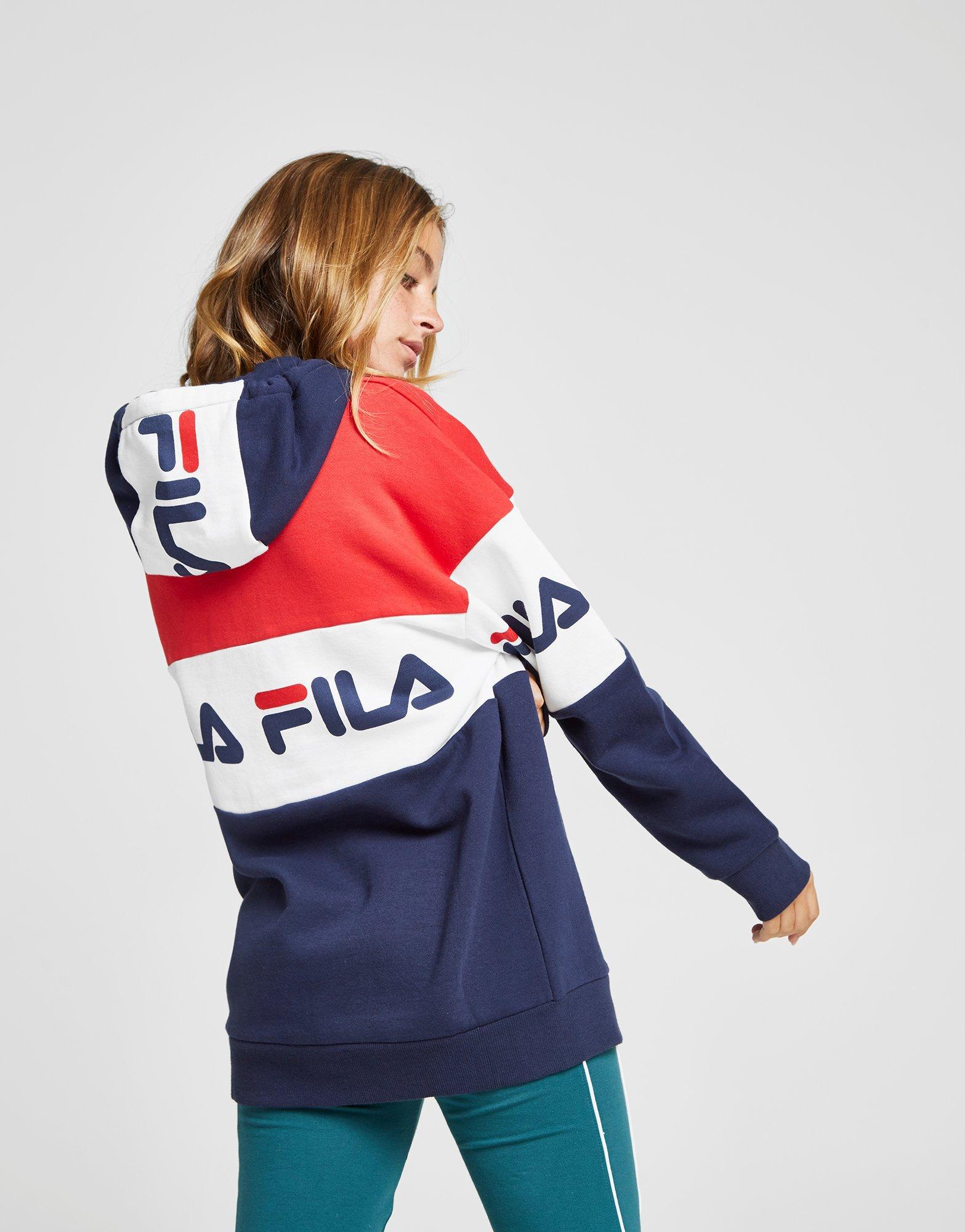 Sale Fila Panel Logo Boyfriend Hoodie Is Stock Sale Fila Panel Logo Boyfriend Hoodie Is Stock