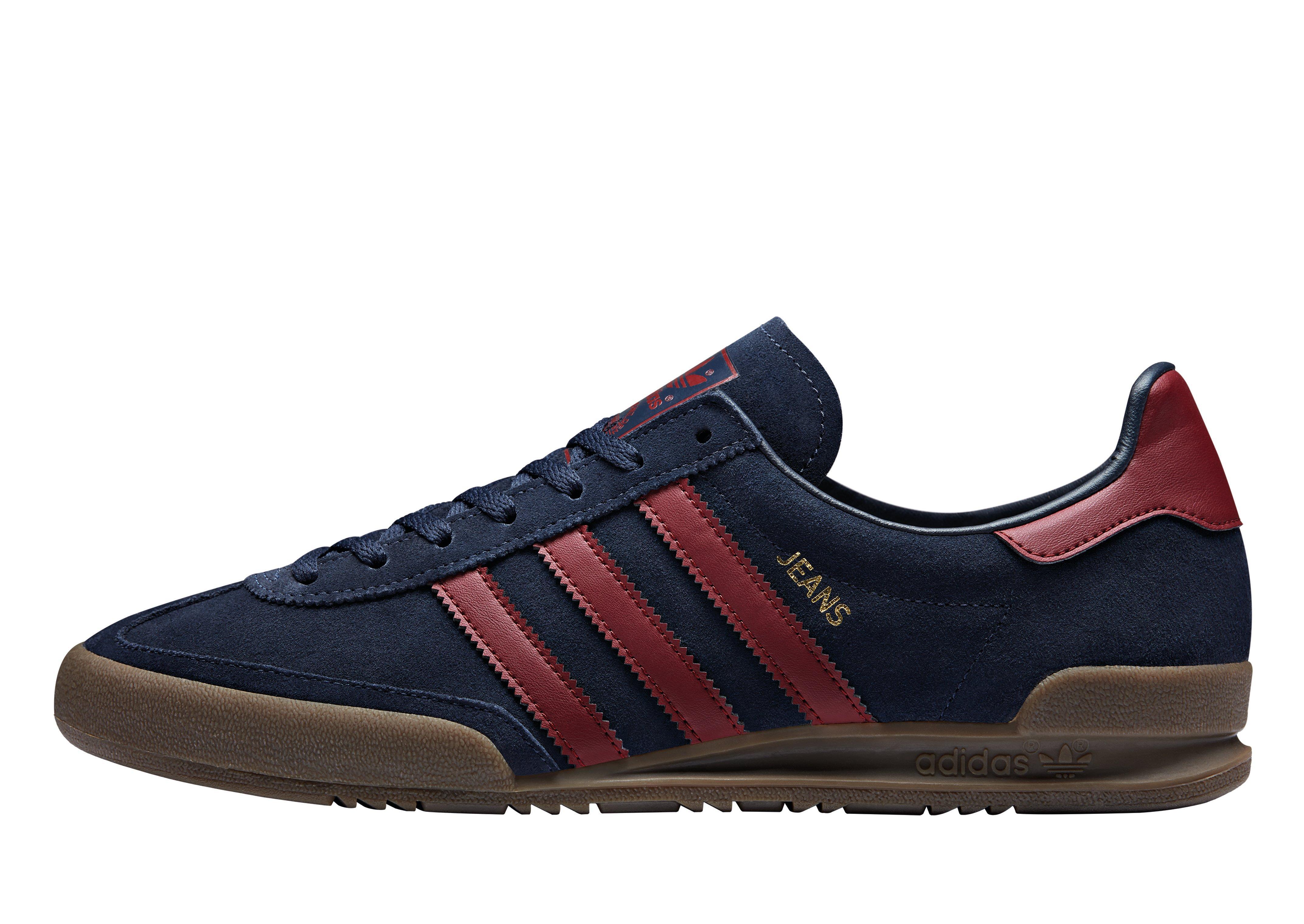 adidas jeans navy leather