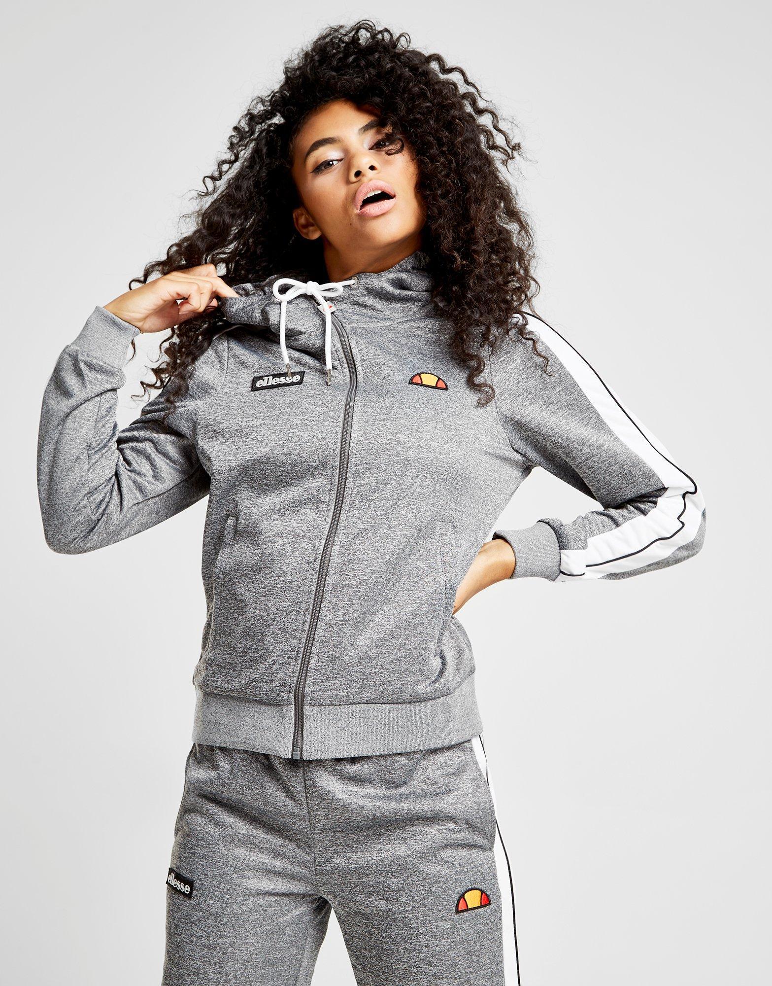 ellesse piping panel full zip hoodie