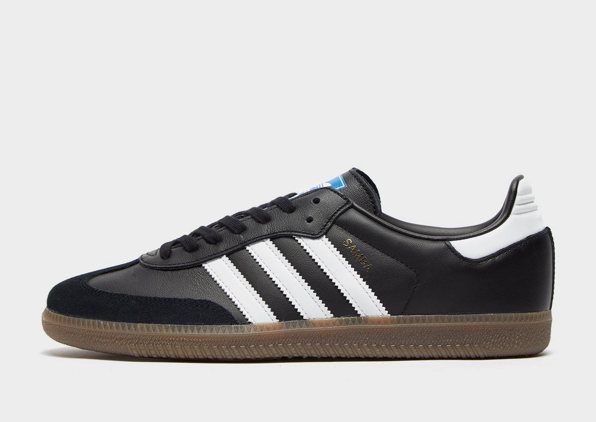 adidas originals samba og trainers in white and black