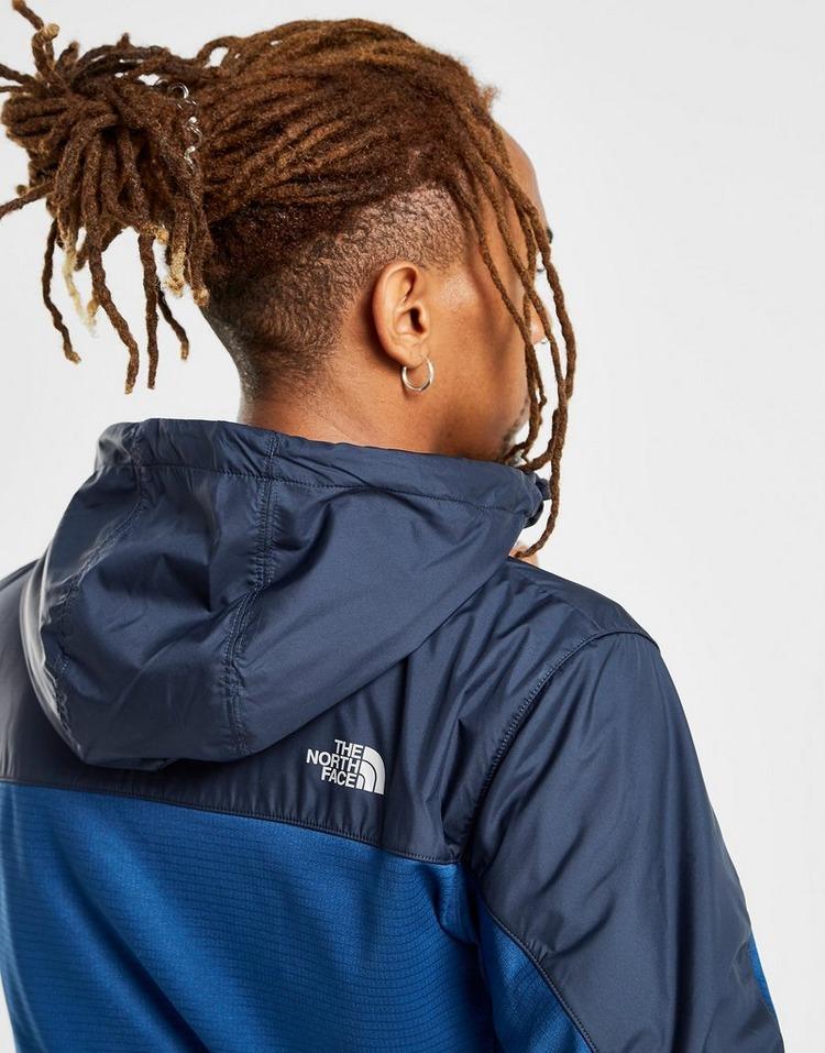 the north face train n logo full zip woven hoodie